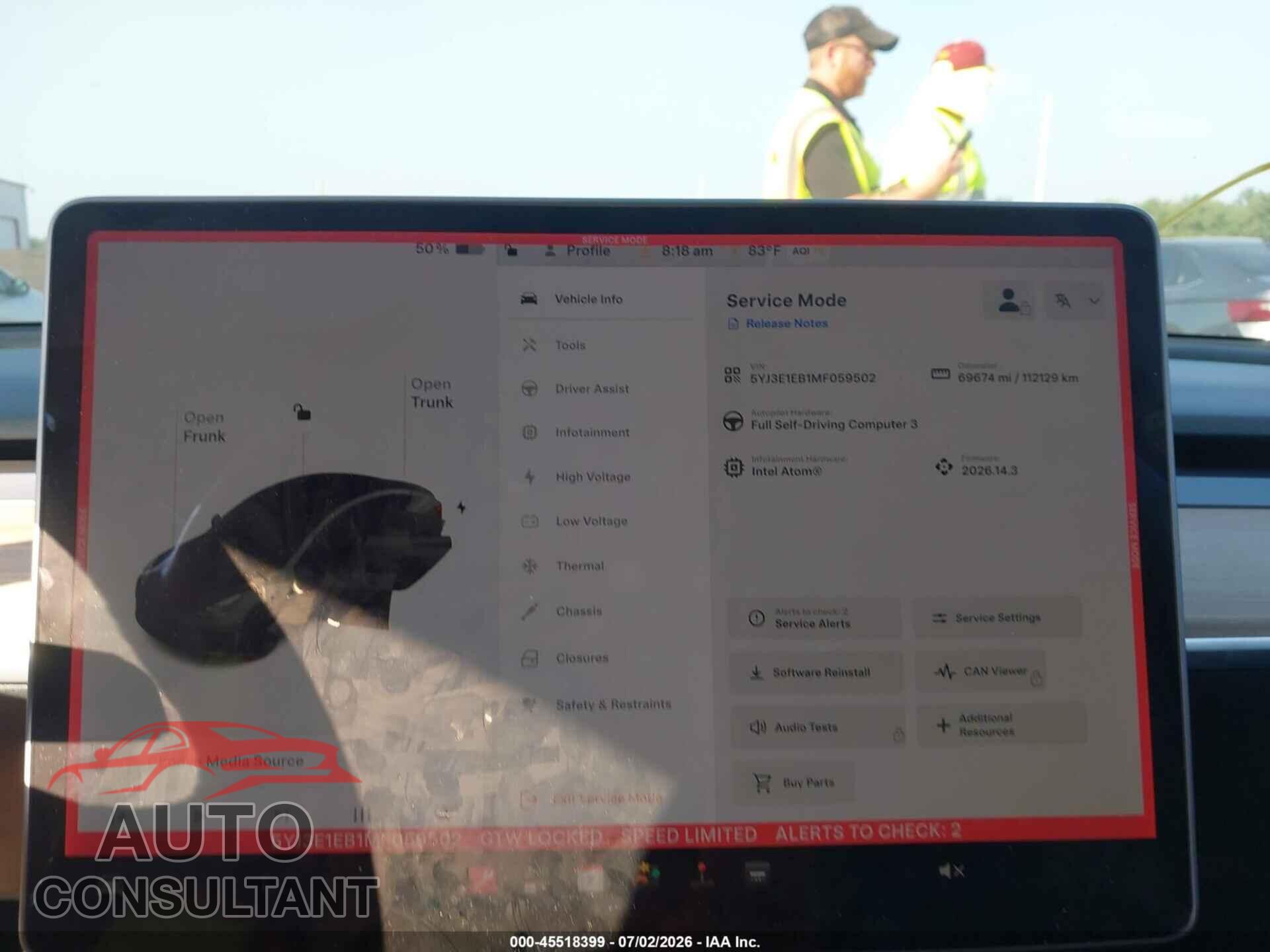 TESLA MODEL 3 2021 - 5YJ3E1EB1MF059502