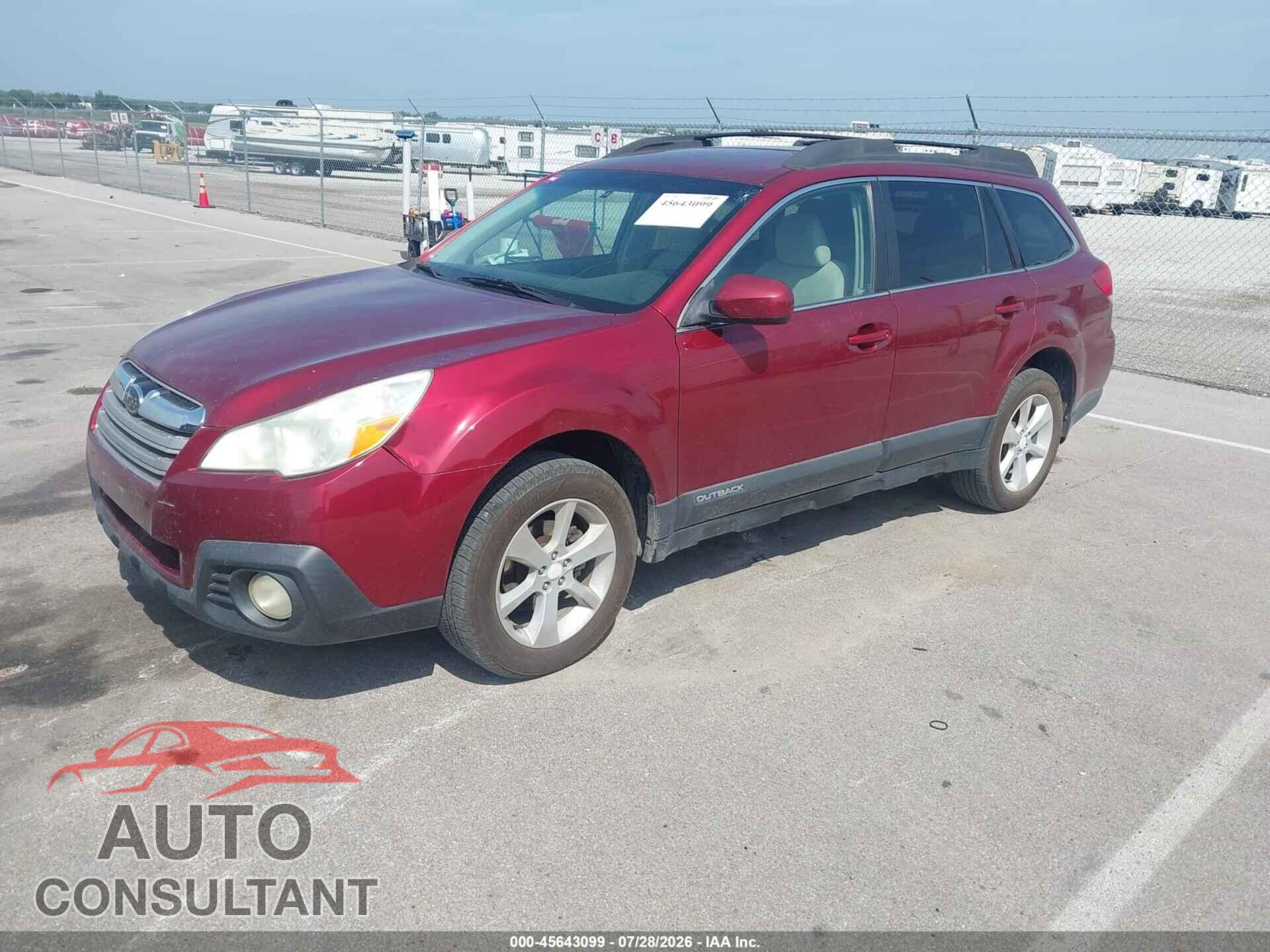 SUBARU OUTBACK 2013 - 4S4BRCCC1D3281196