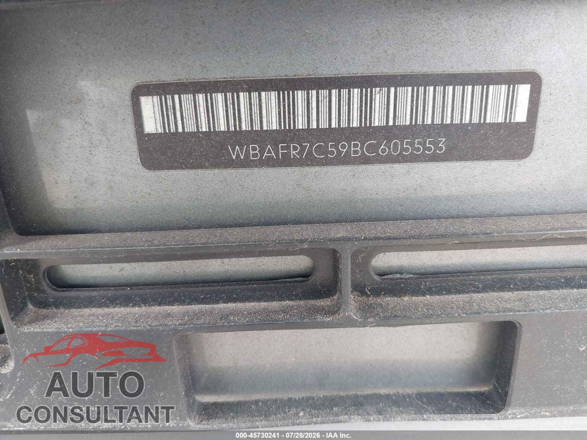 BMW 535 2011 - WBAFR7C59BC605553