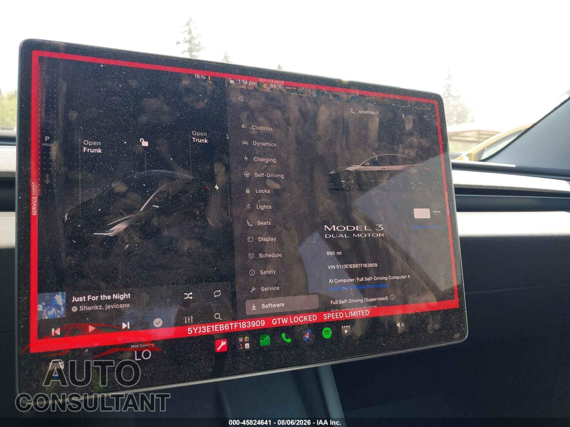 TESLA MODEL 3 2026 - 5YJ3E1EB6TF183909