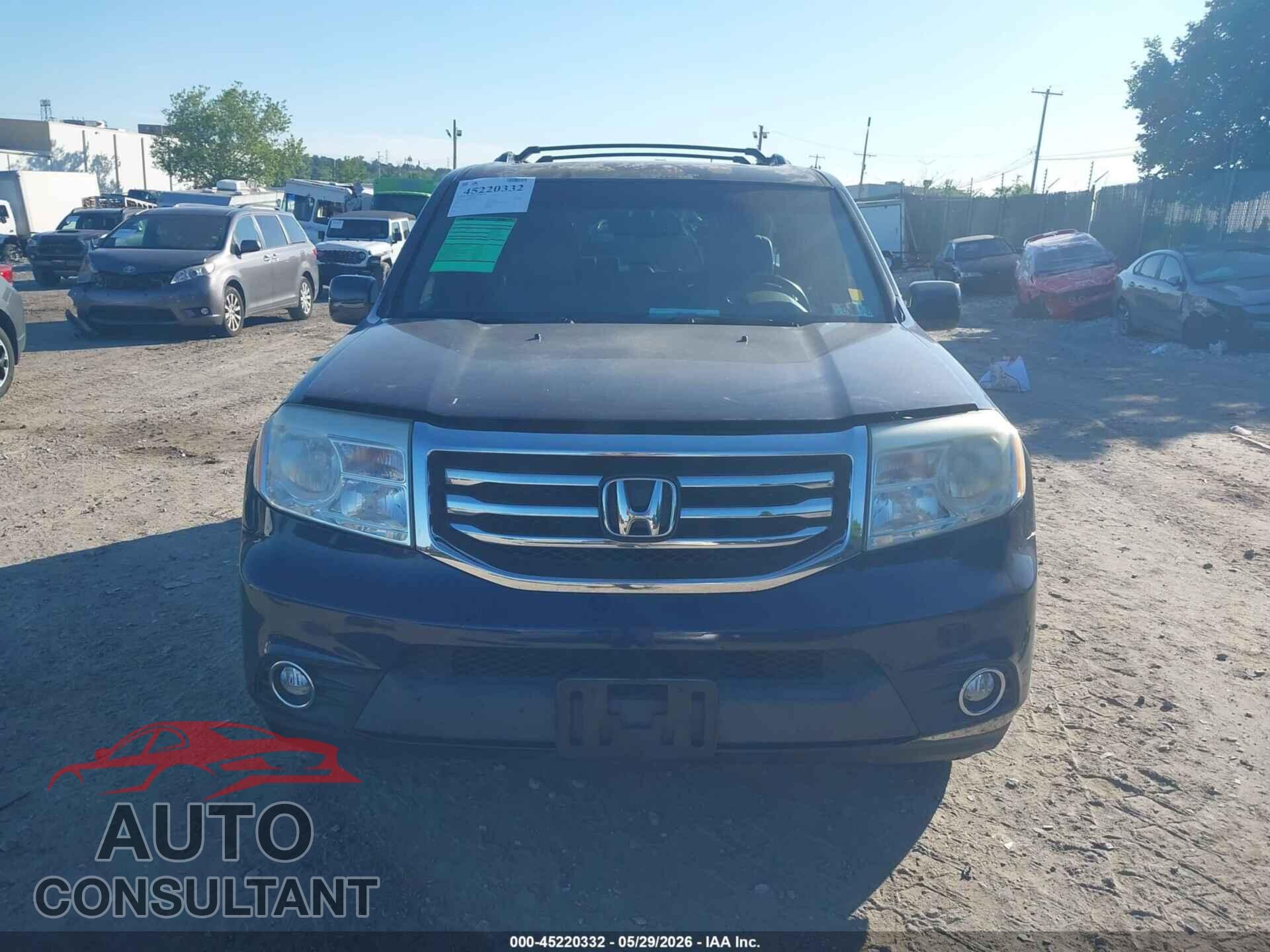 HONDA PILOT 2013 - 5FNYF4H58DB086495