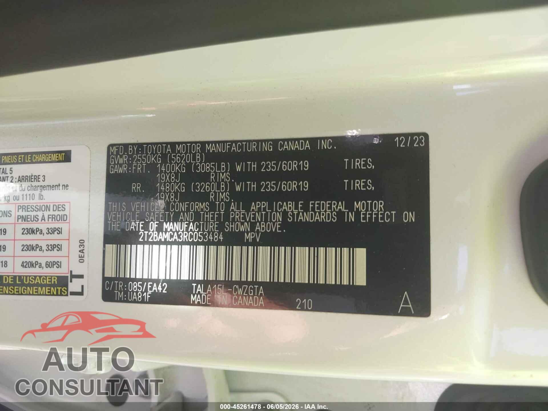 LEXUS RX 350 2024 - 2T2BAMCA3RC053484