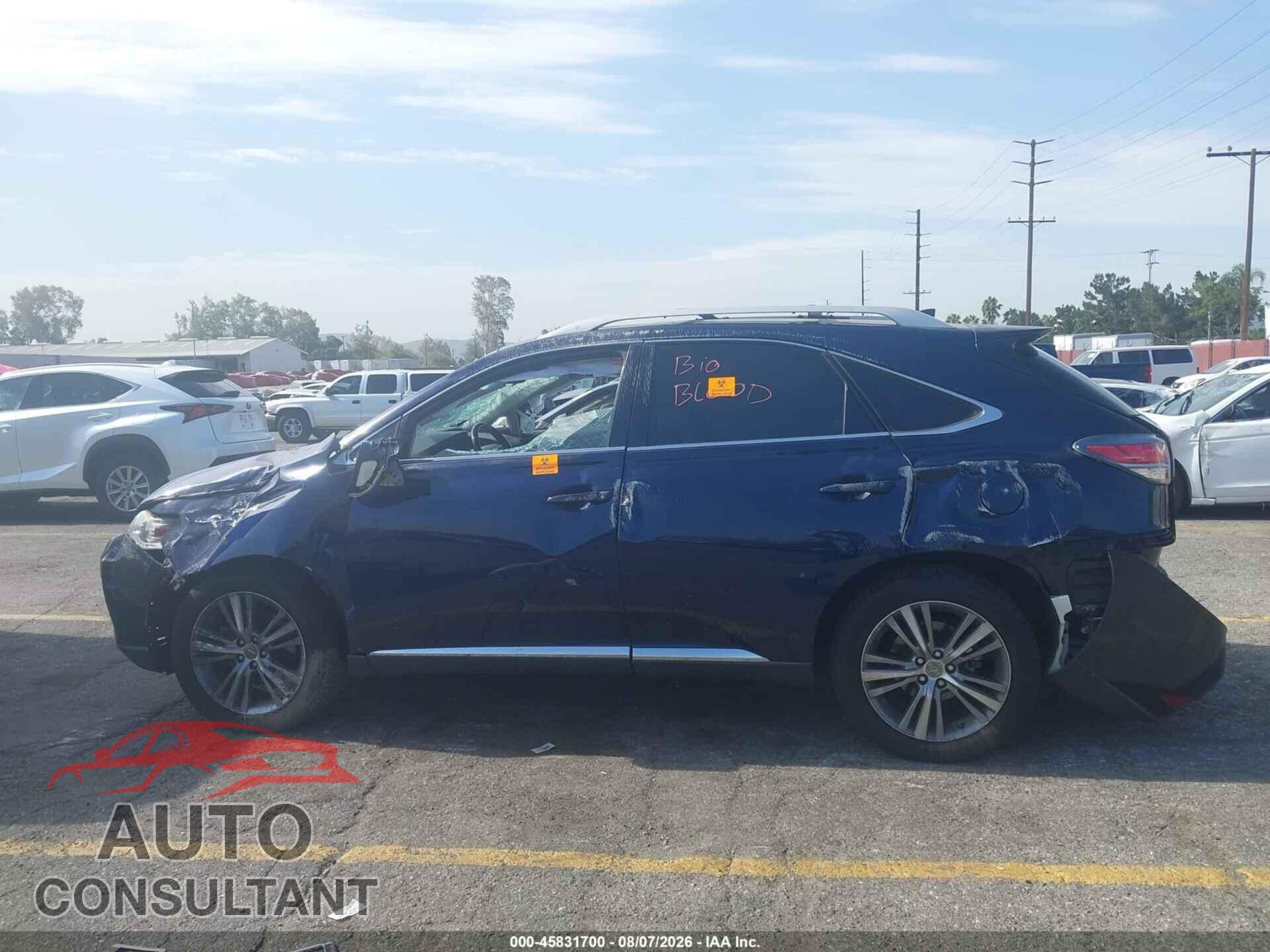 LEXUS RX 350 2015 - JTJZK1BA5F2425804