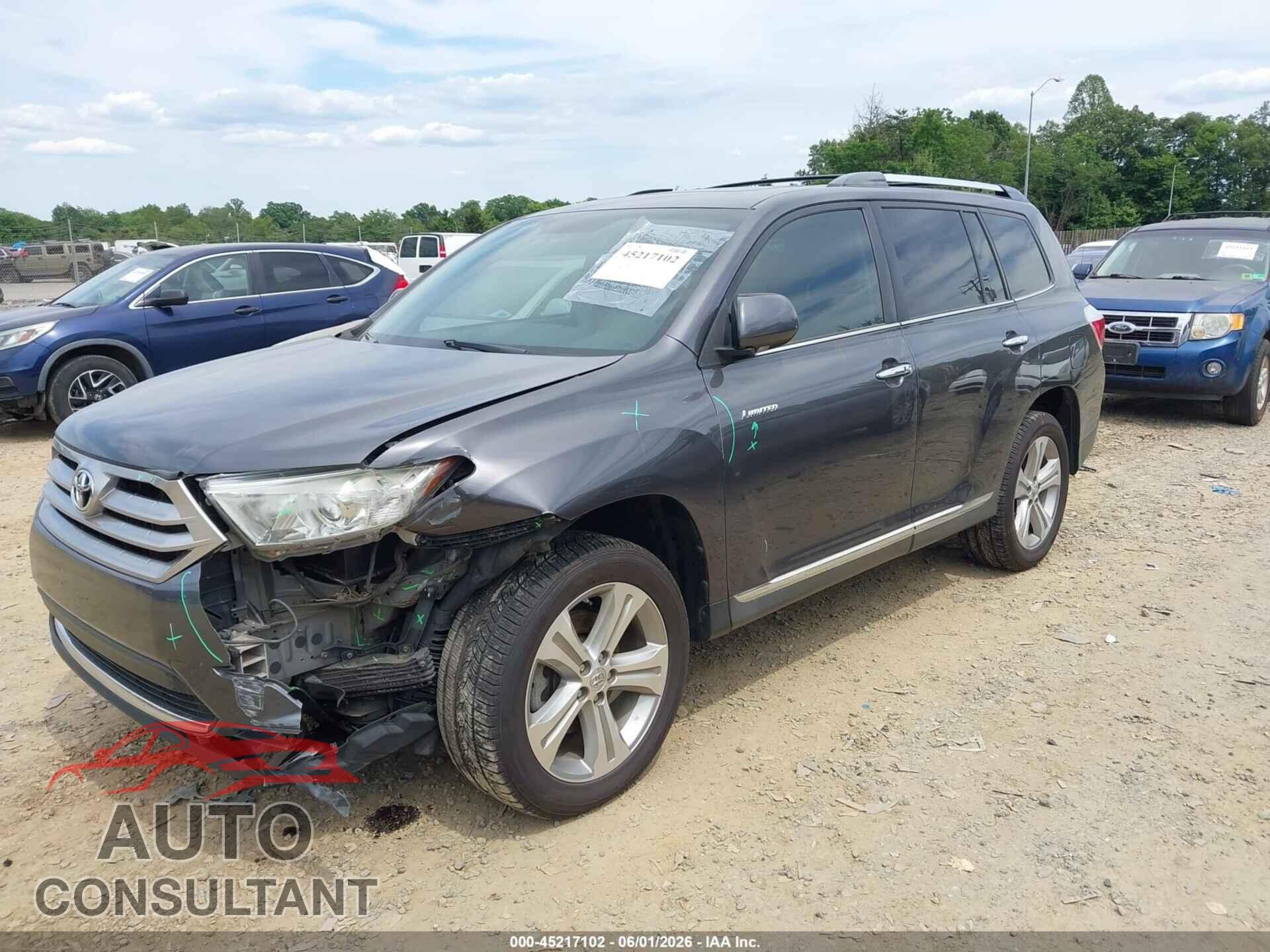 TOYOTA HIGHLANDER 2013 - 5TDDK3EH0DS180143