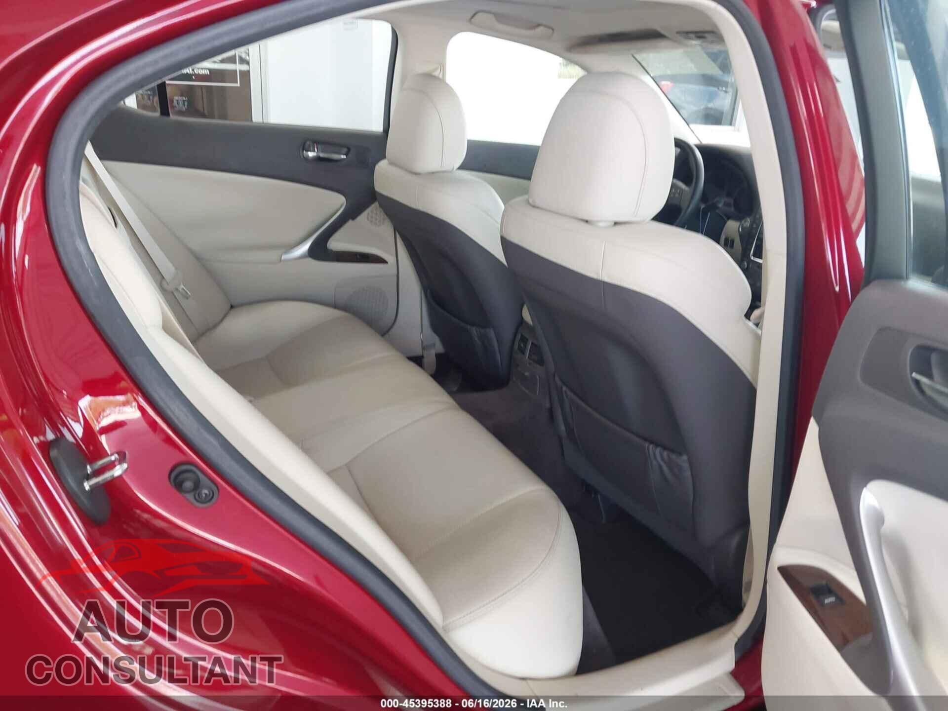 LEXUS IS 250 2010 - JTHBF5C29A5112574