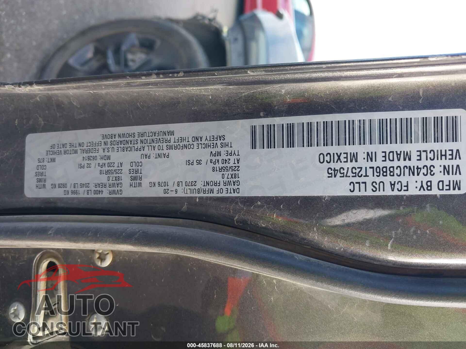 JEEP COMPASS 2020 - 3C4NJCBB6LT257545