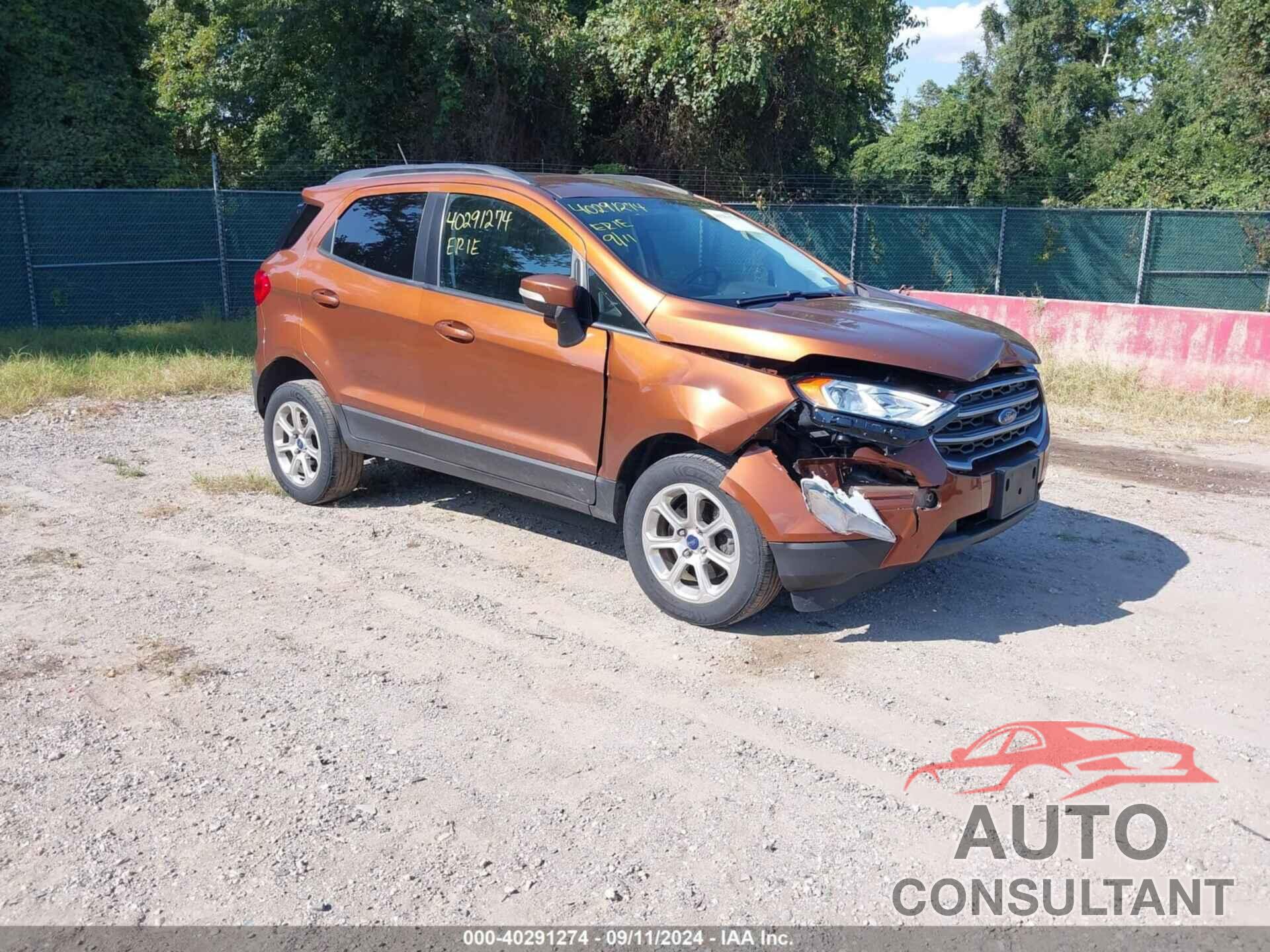 FORD ECOSPORT 2018 - MAJ6P1ULXJC211762