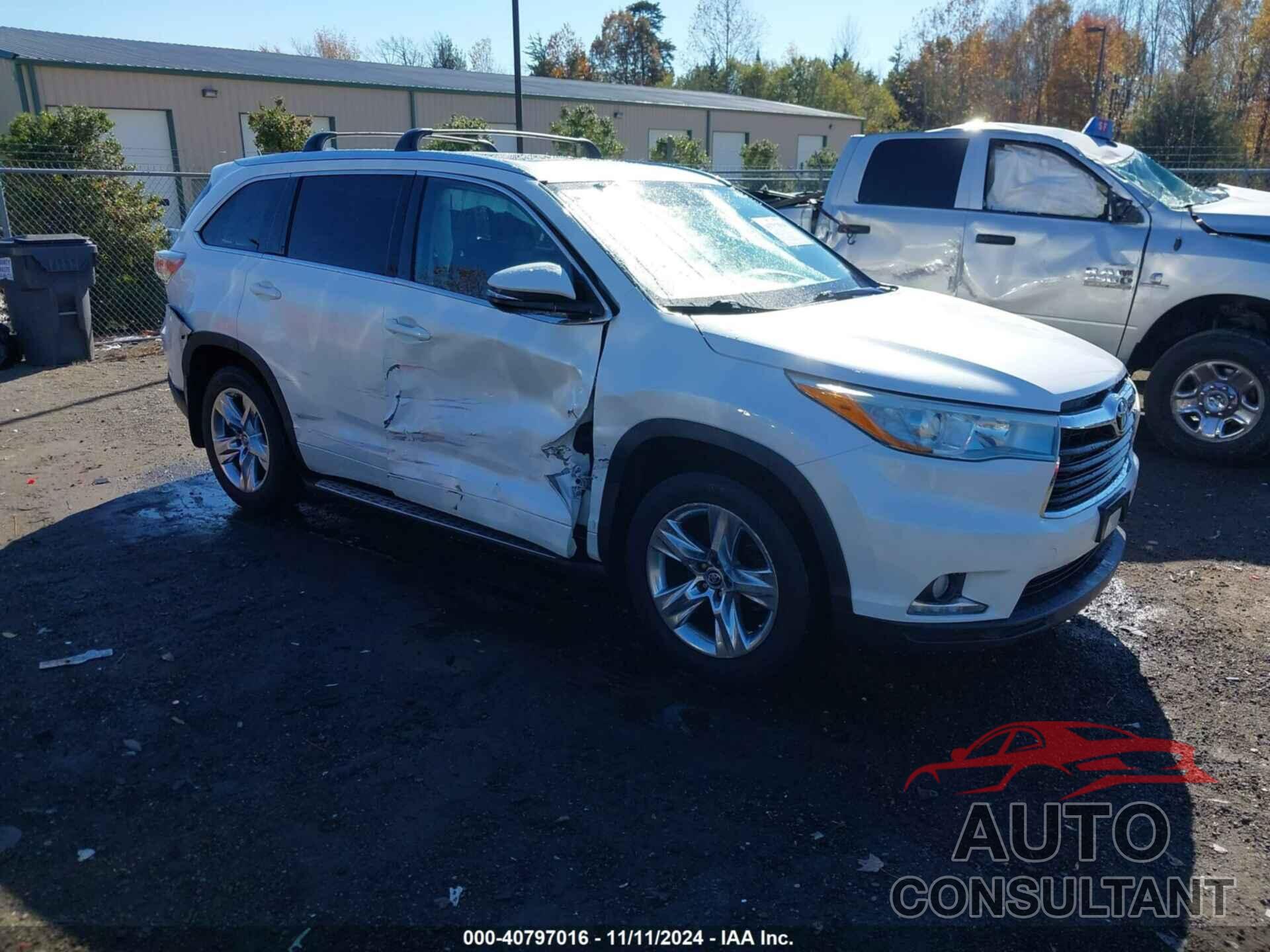 TOYOTA HIGHLANDER 2016 - 5TDDKRFH6GS234406