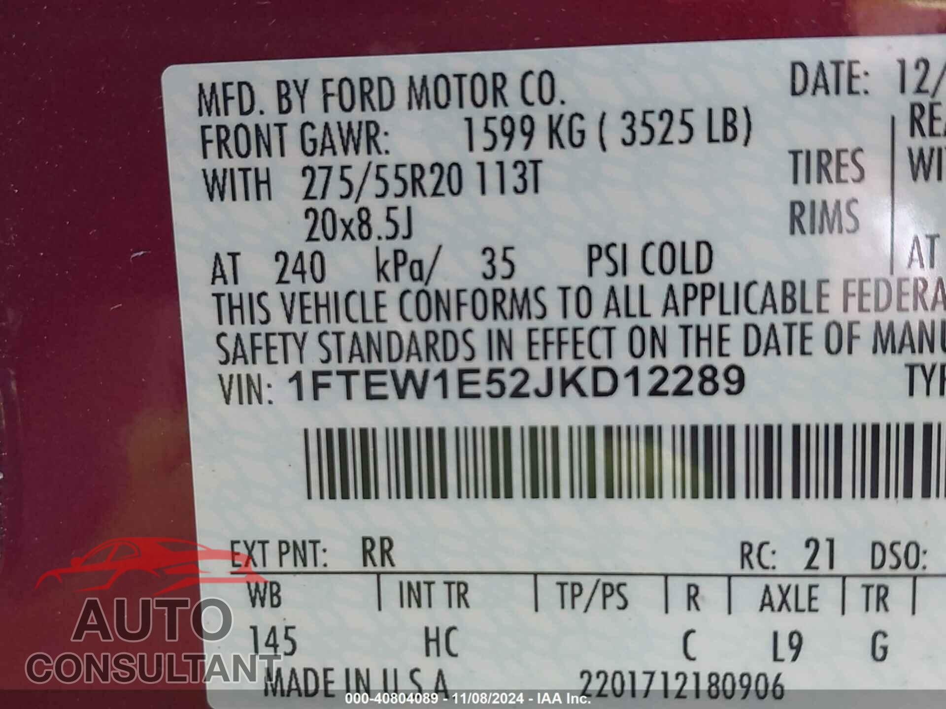 FORD F-150 2016 - 1FTEW1CP4GFA67131