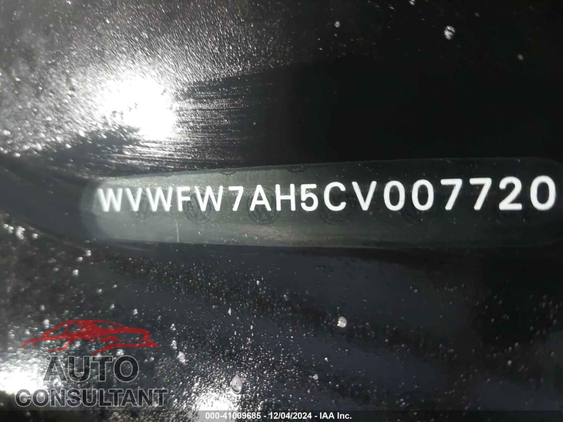 VOLKSWAGEN EOS 2012 - WVWFW7AH5CV007720