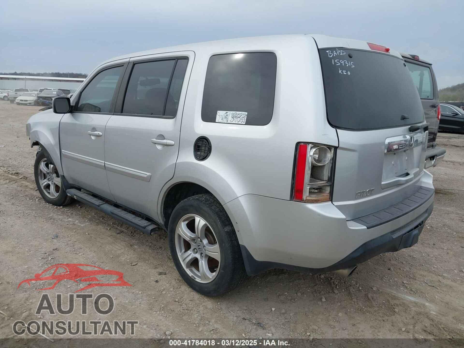 HONDA PILOT 2012 - 5FNYF3H57CB037653