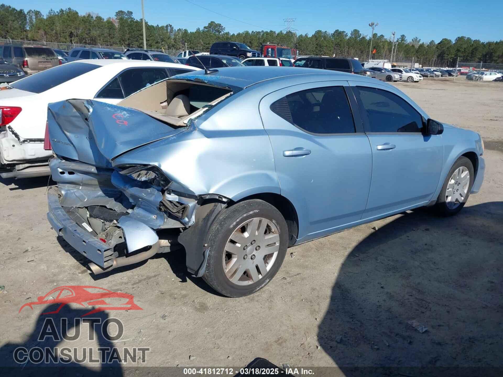 DODGE AVENGER 2013 - 1C3CDZAG3DN766822