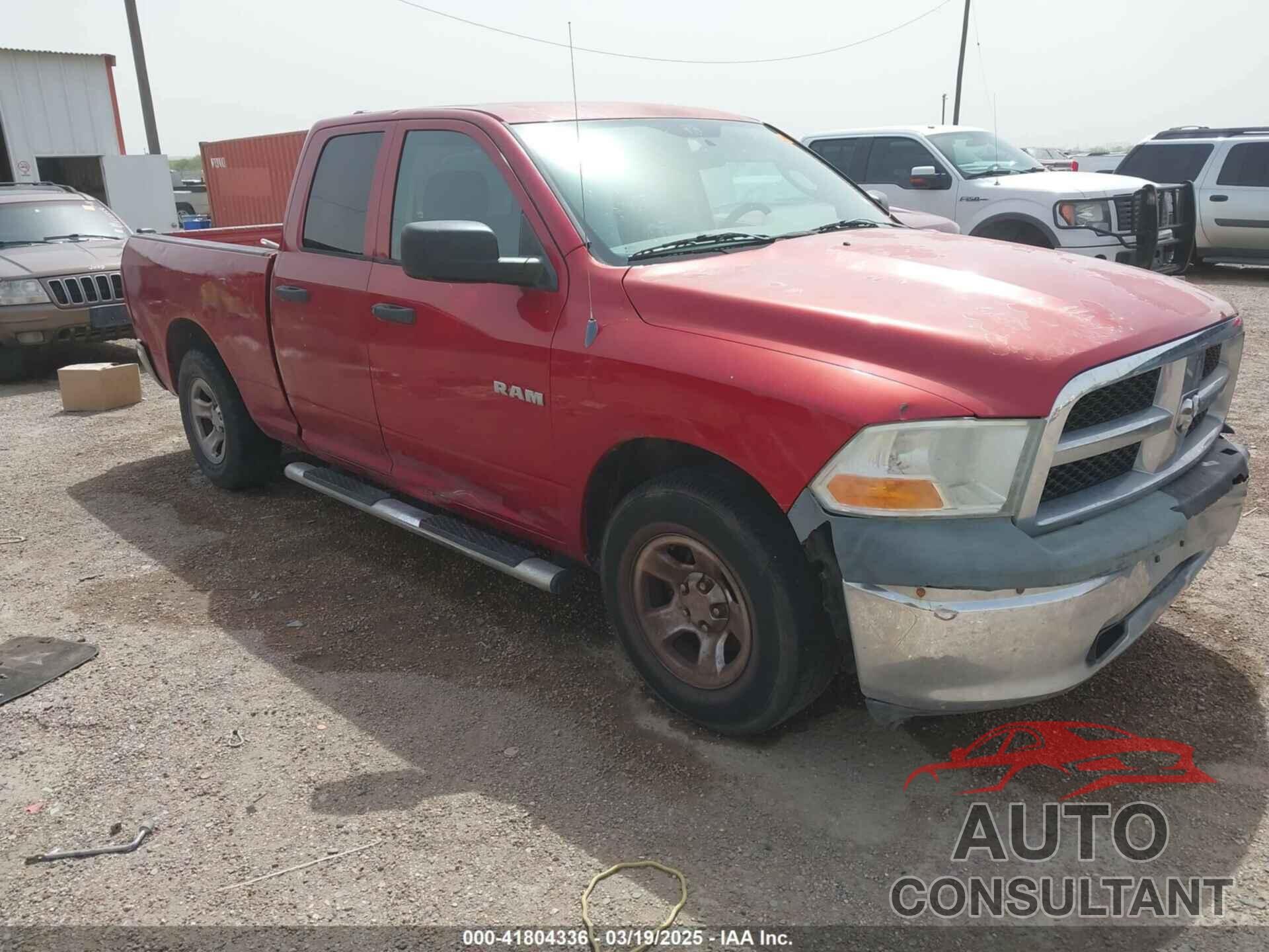 DODGE RAM 1500 2010 - 1D7RB1GKXAS134752