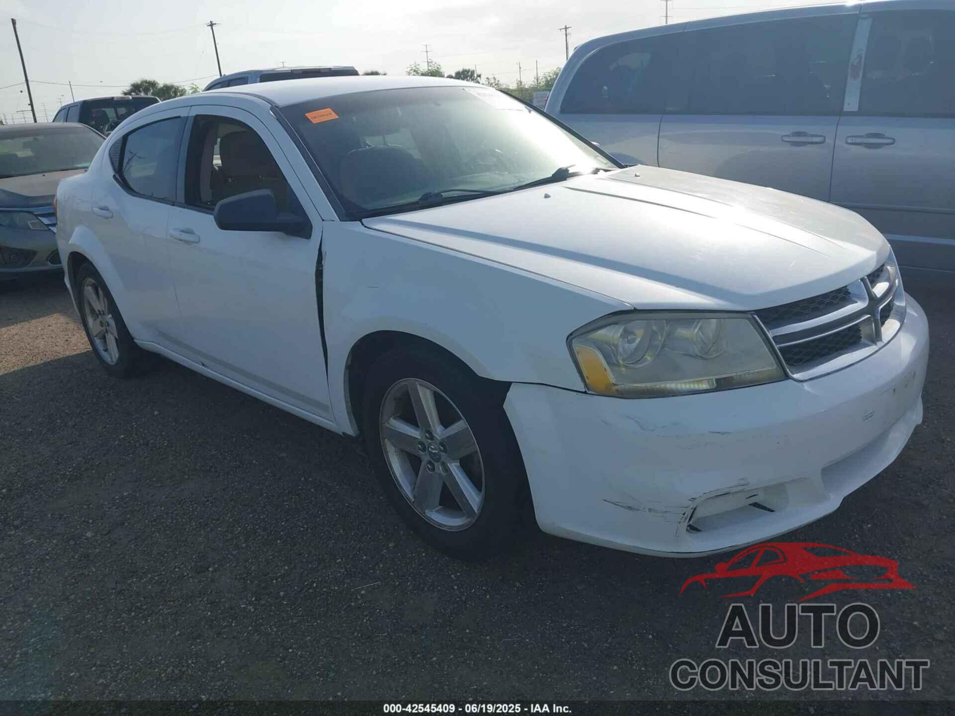 DODGE AVENGER 2012 - 1C3CDZAB2CN133599