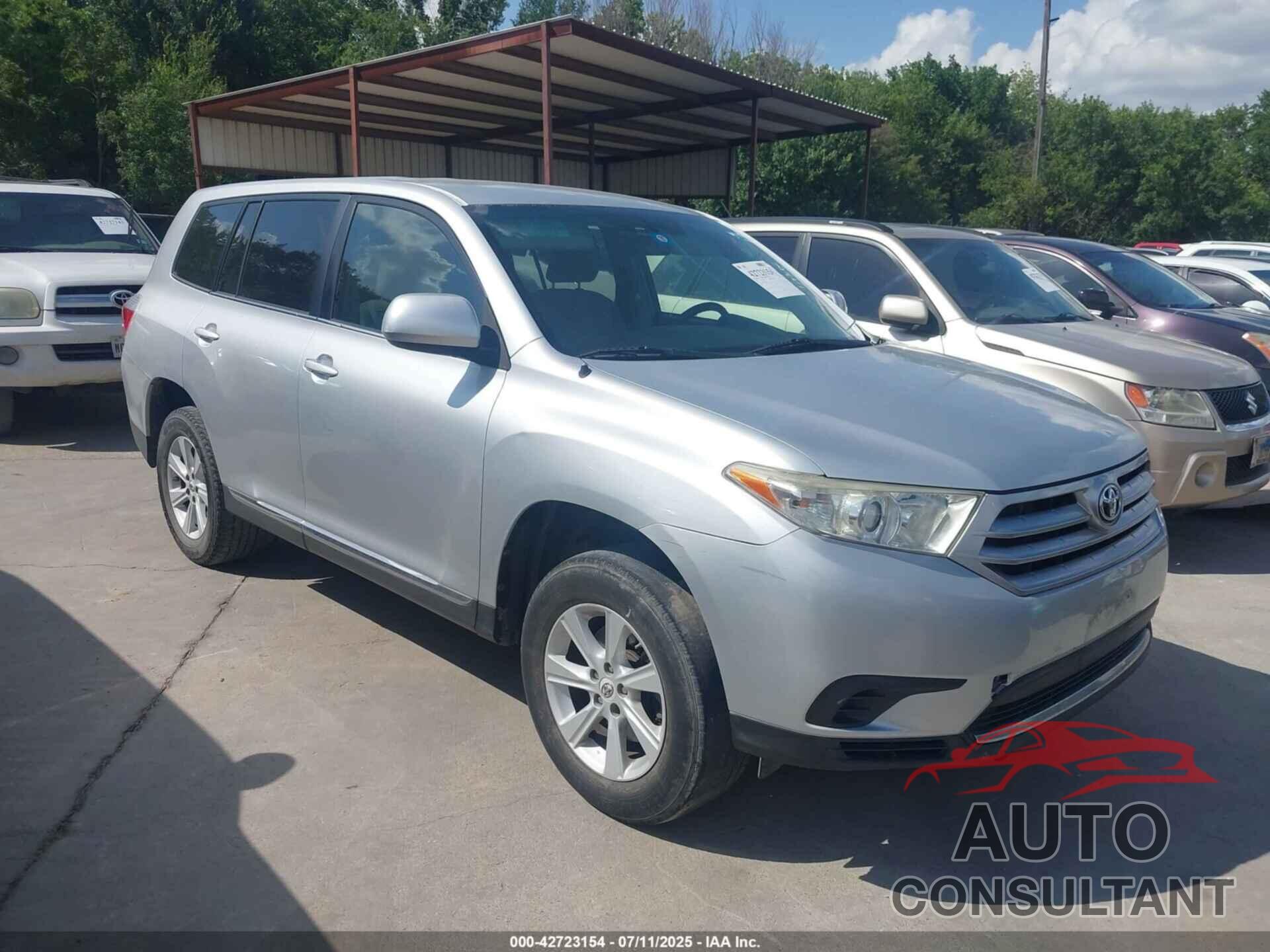 TOYOTA HIGHLANDER 2012 - 5TDZA3EH6CS019836