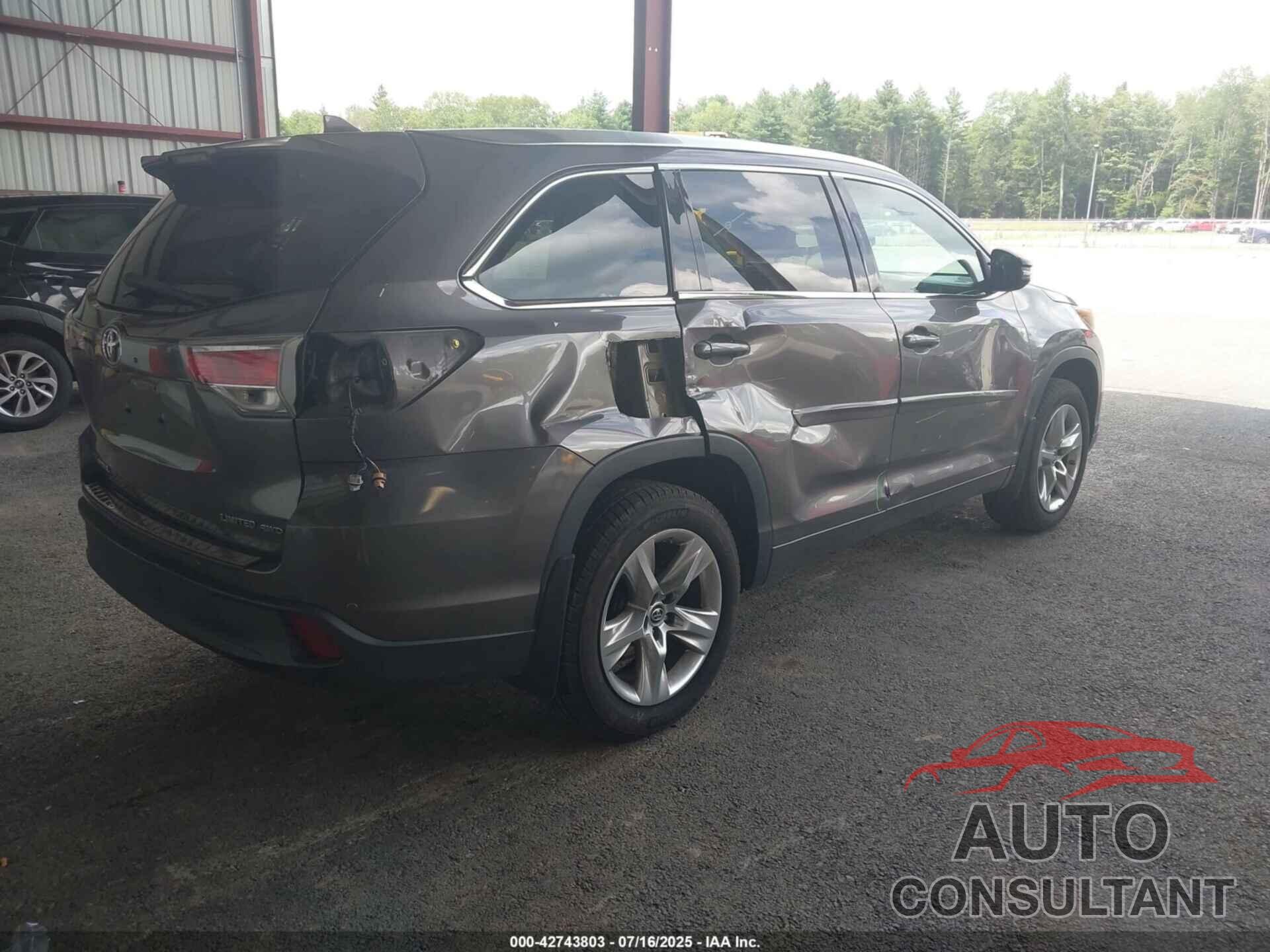 TOYOTA HIGHLANDER 2016 - 5TDDKRFH1GS355442