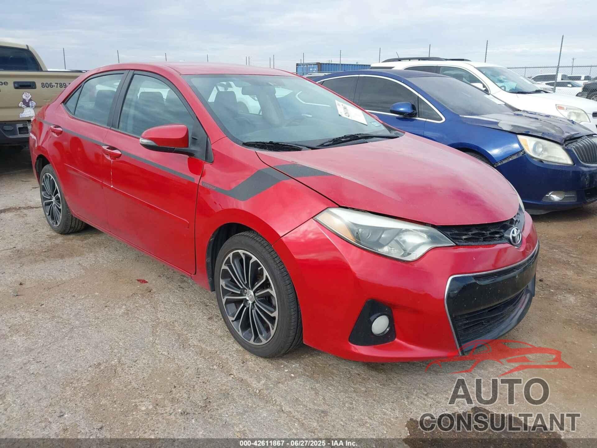 TOYOTA COROLLA 2016 - 2T1BURHE3GC548706