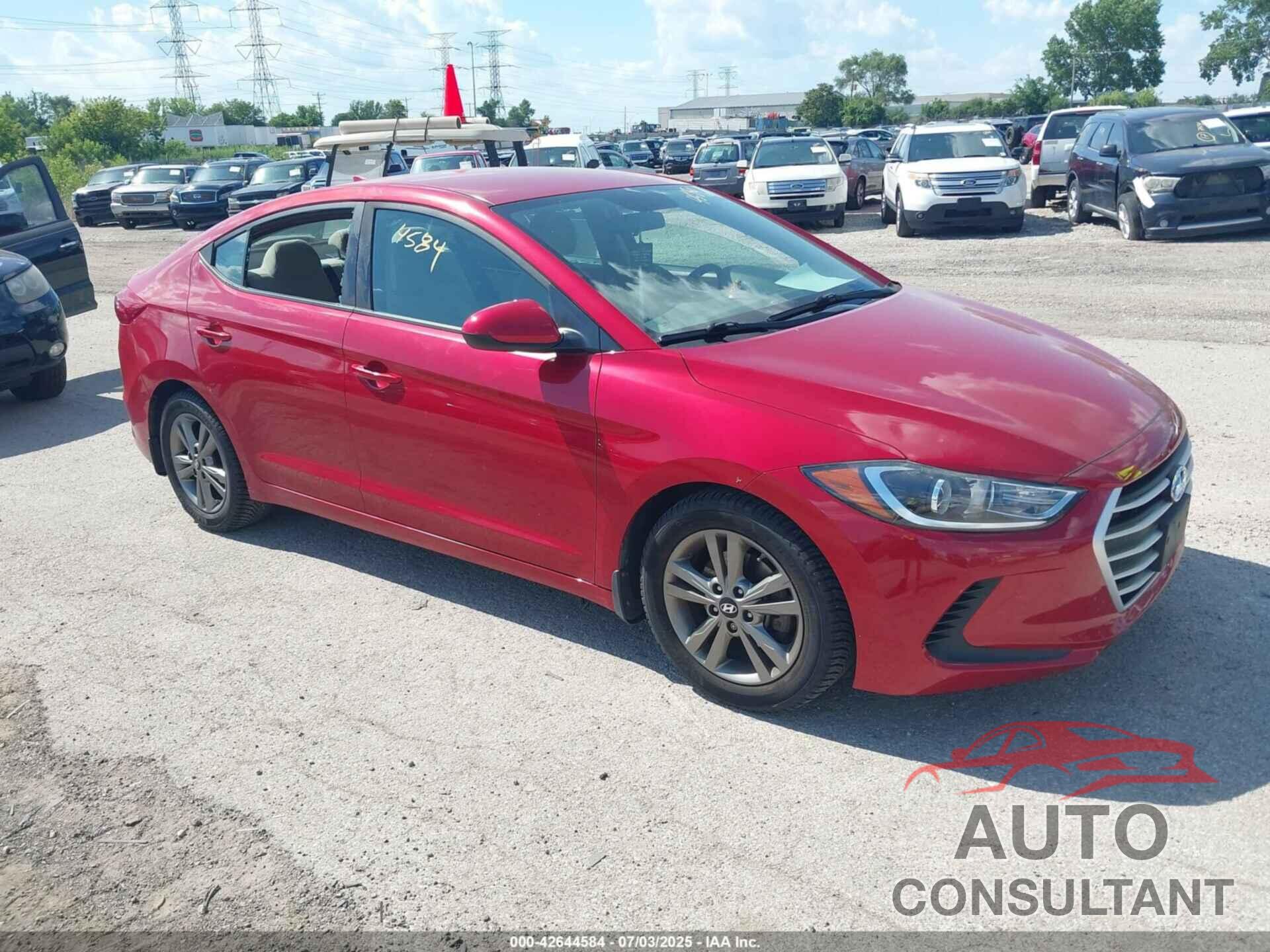 HYUNDAI ELANTRA 2018 - 5NPD84LF6JH244483