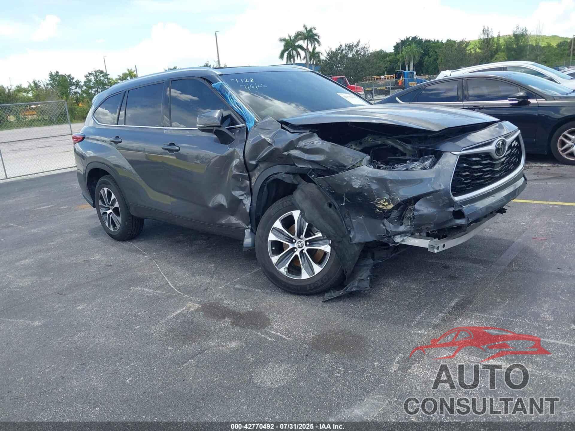 TOYOTA HIGHLANDER 2021 - 5TDGZRAH1MS537122