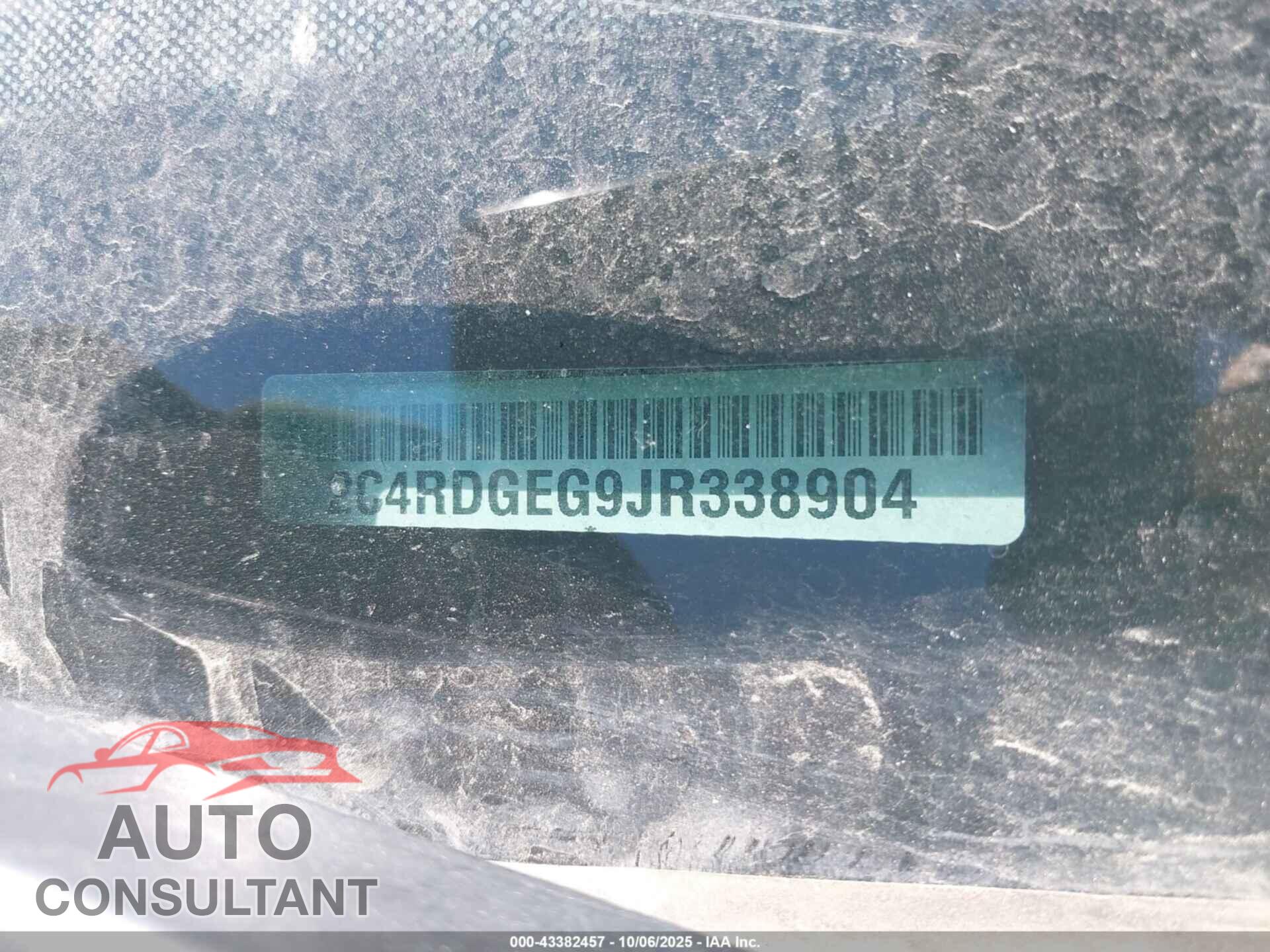 DODGE GRAND CARAVAN 2018 - 2C4RDGEG9JR338904