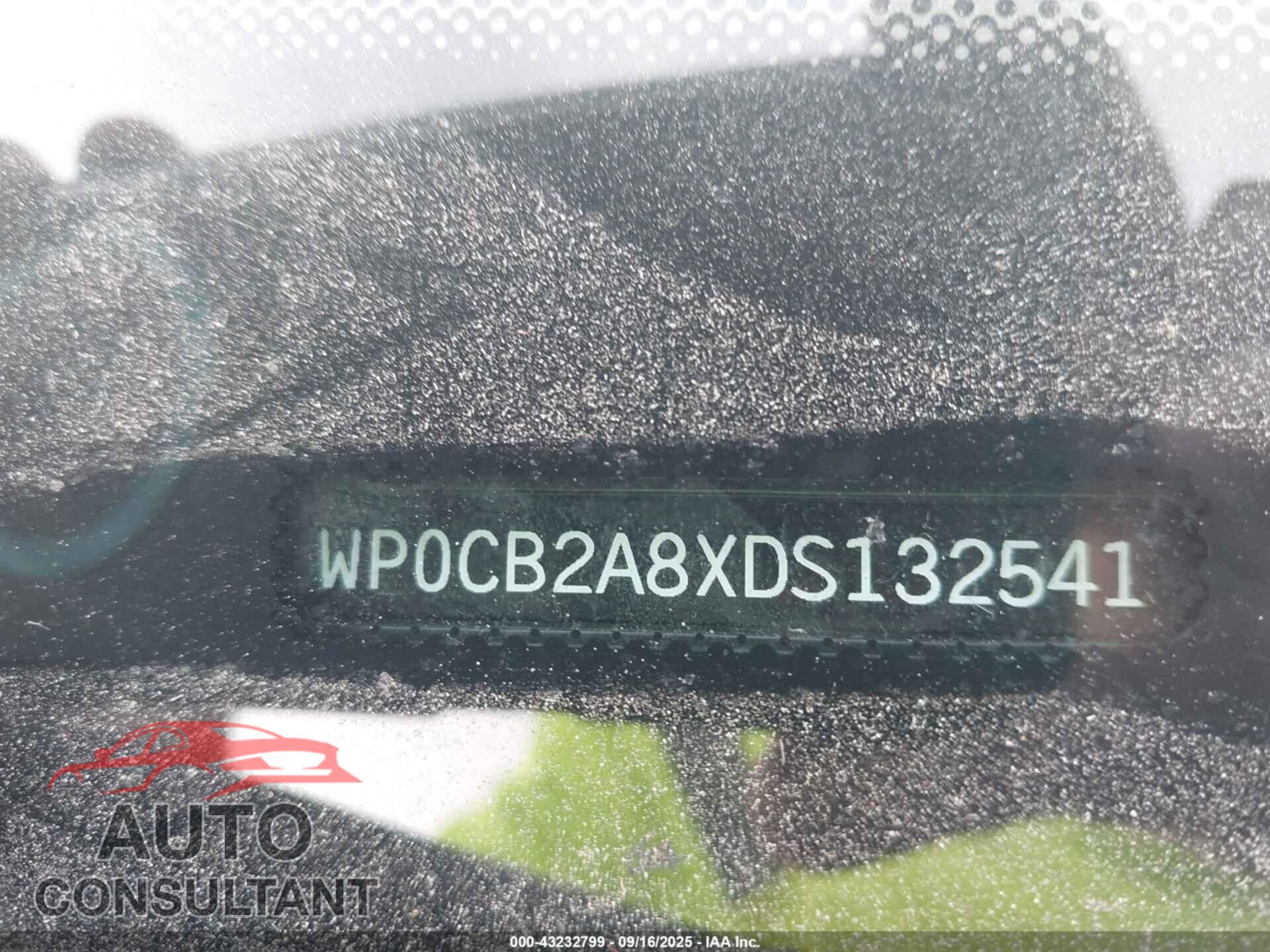PORSCHE BOXSTER 2013 - WP0CB2A8XDS132541