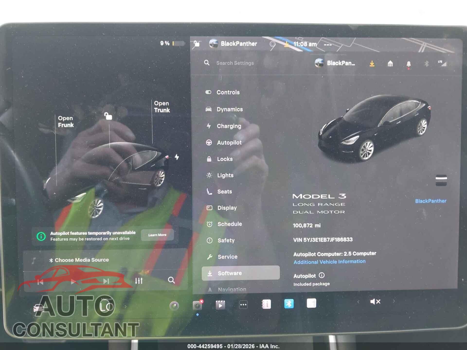 TESLA MODEL 3 2018 - 5YJ3E1EB7JF186833