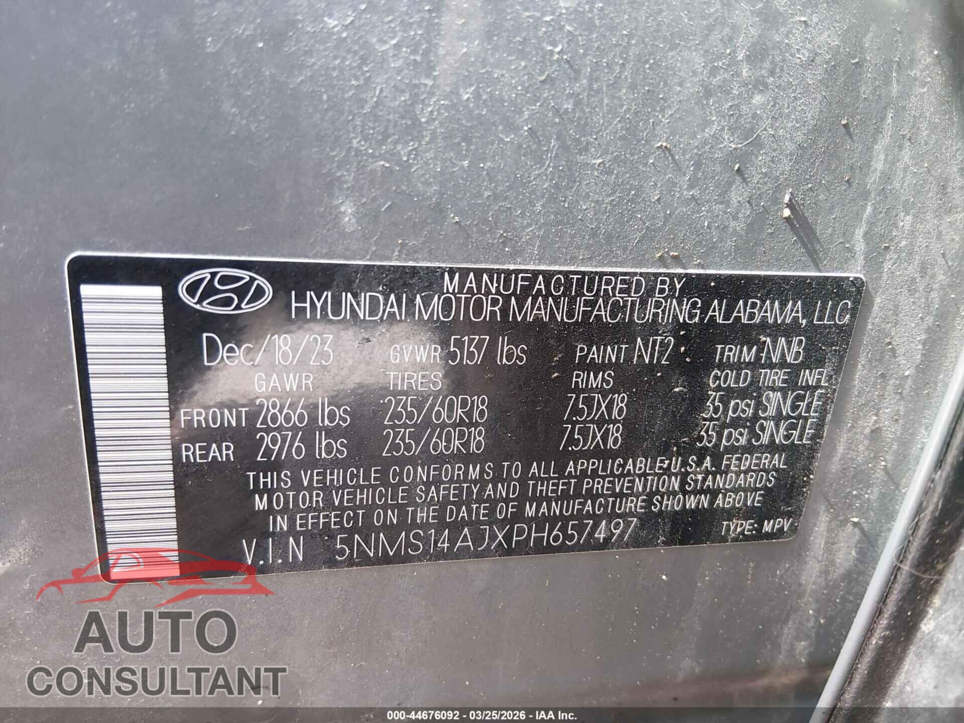 HYUNDAI SANTA FE 2023 - 5NMS14AJXPH657497
