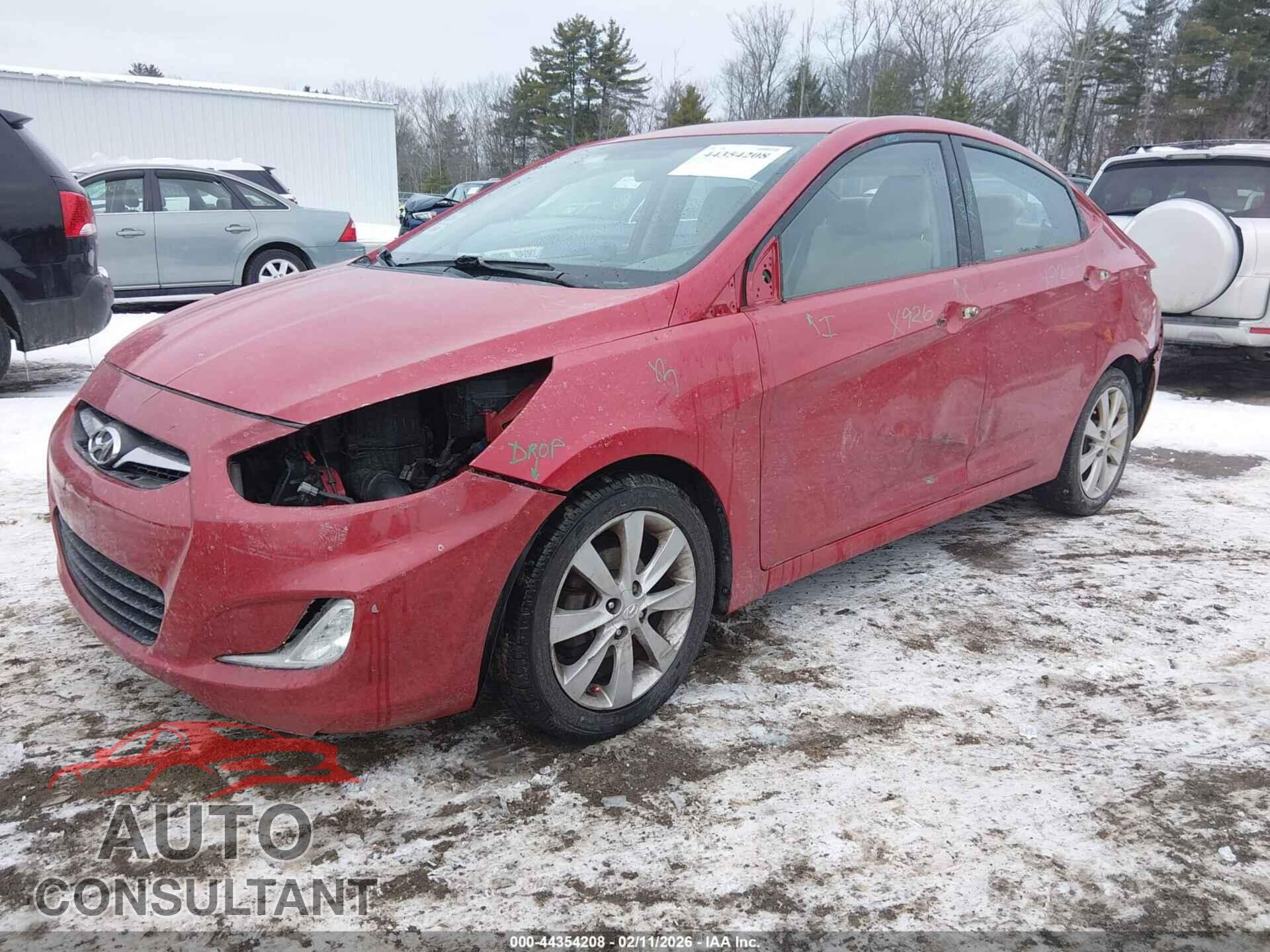 HYUNDAI ACCENT 2013 - KMHCU4AE9DU487566