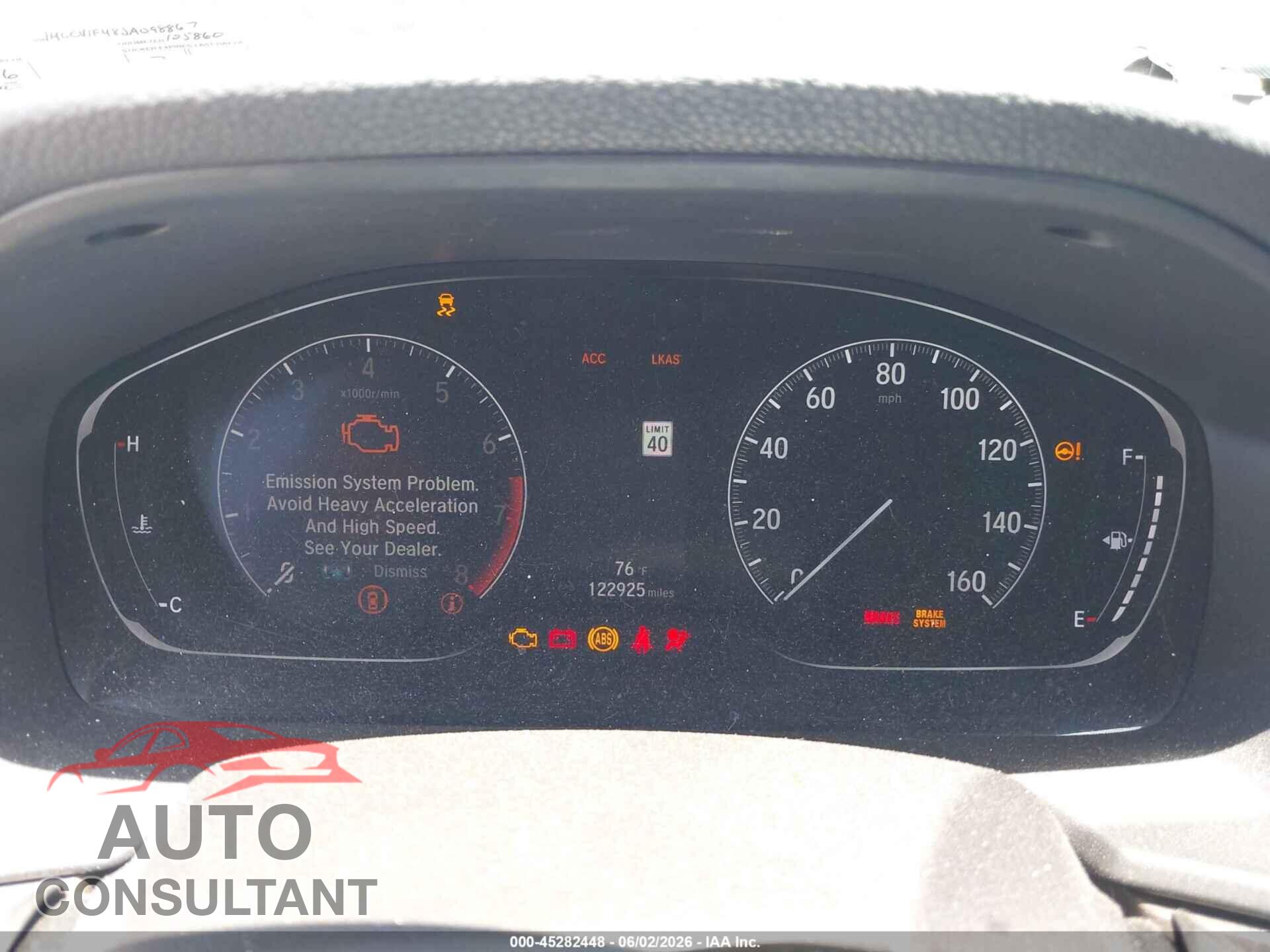 HONDA ACCORD 2018 - 1HGCV1F48JA098867