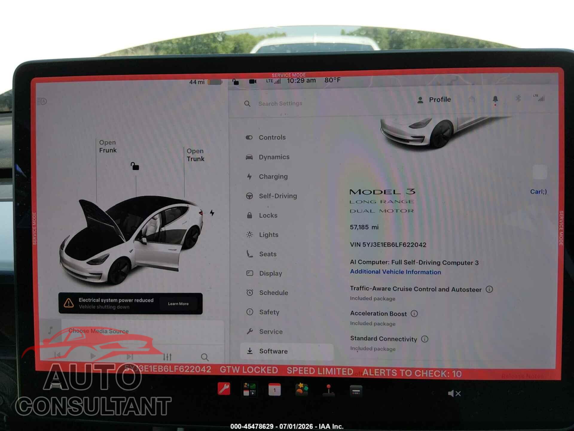 TESLA MODEL 3 2020 - 5YJ3E1EB6LF622042