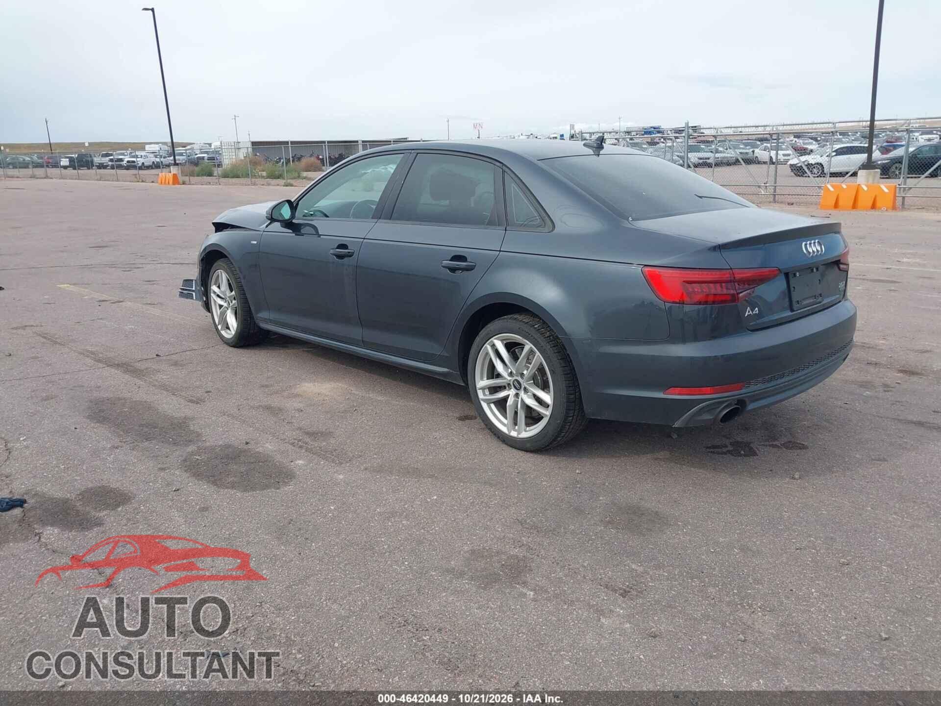 AUDI A4 2017 - WAUDNAF45HN043103