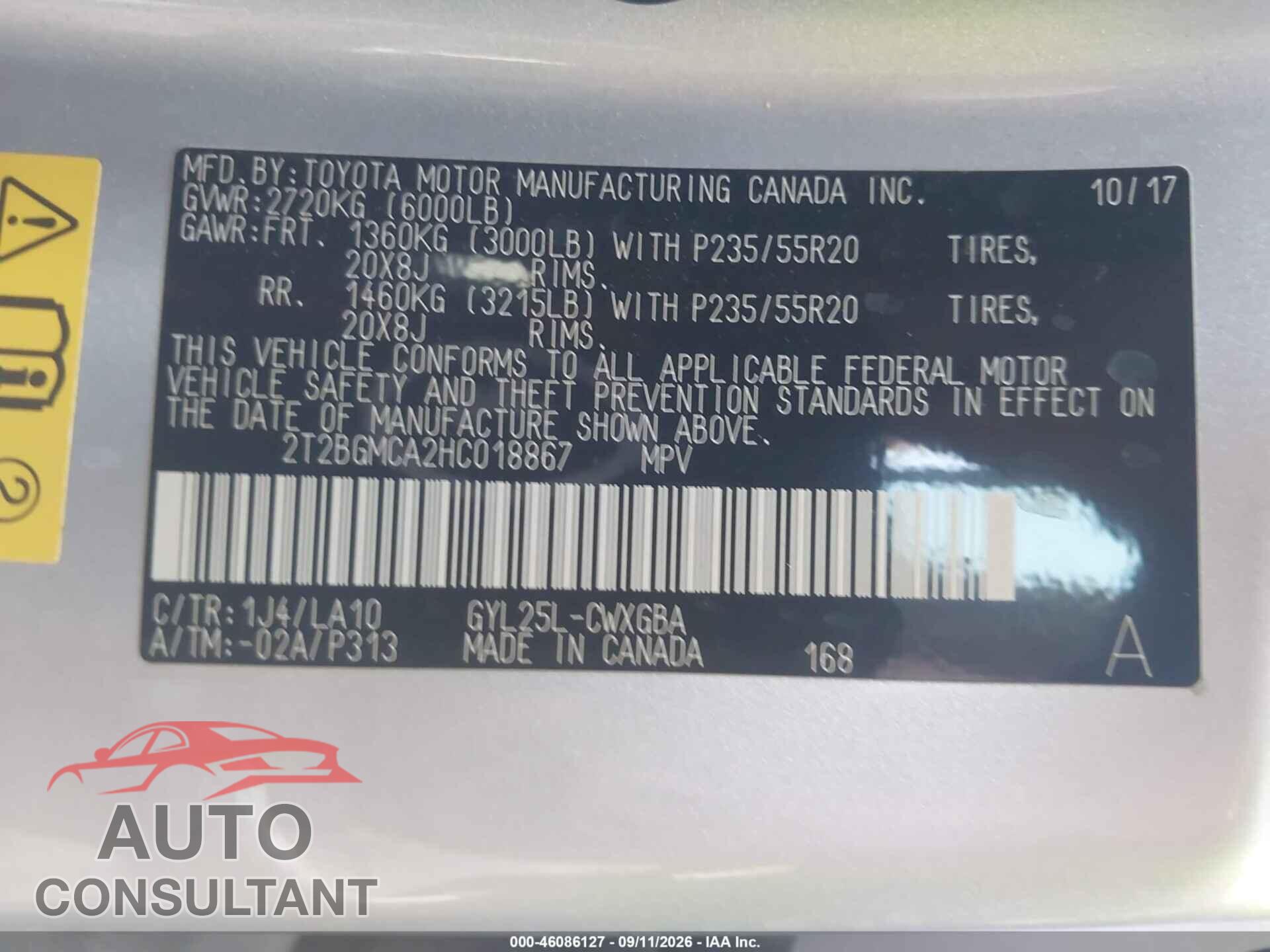 LEXUS RX 450H 2017 - 2T2BGMCA2HC018867