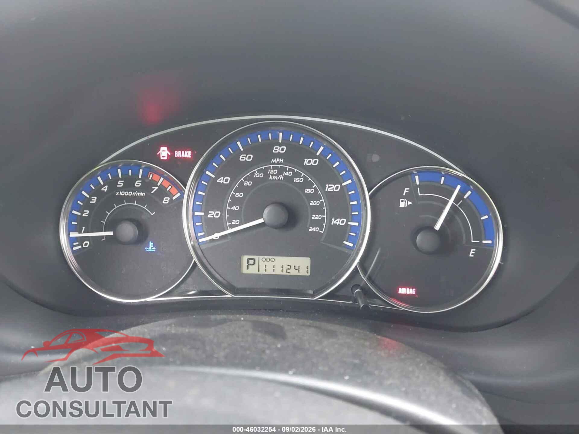 SUBARU FORESTER 2012 - JF2SHAEC5CH469926