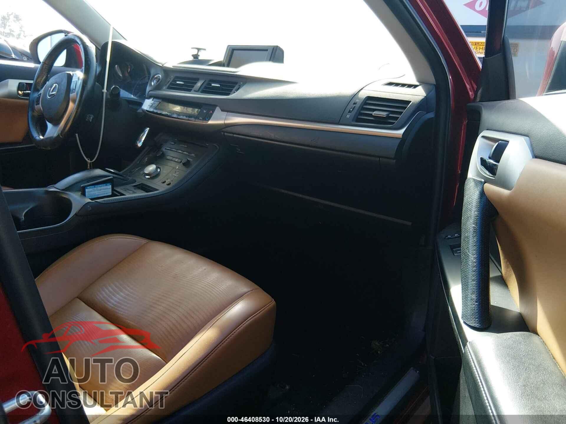 LEXUS CT 200H 2012 - JTHKD5BH2C2088974