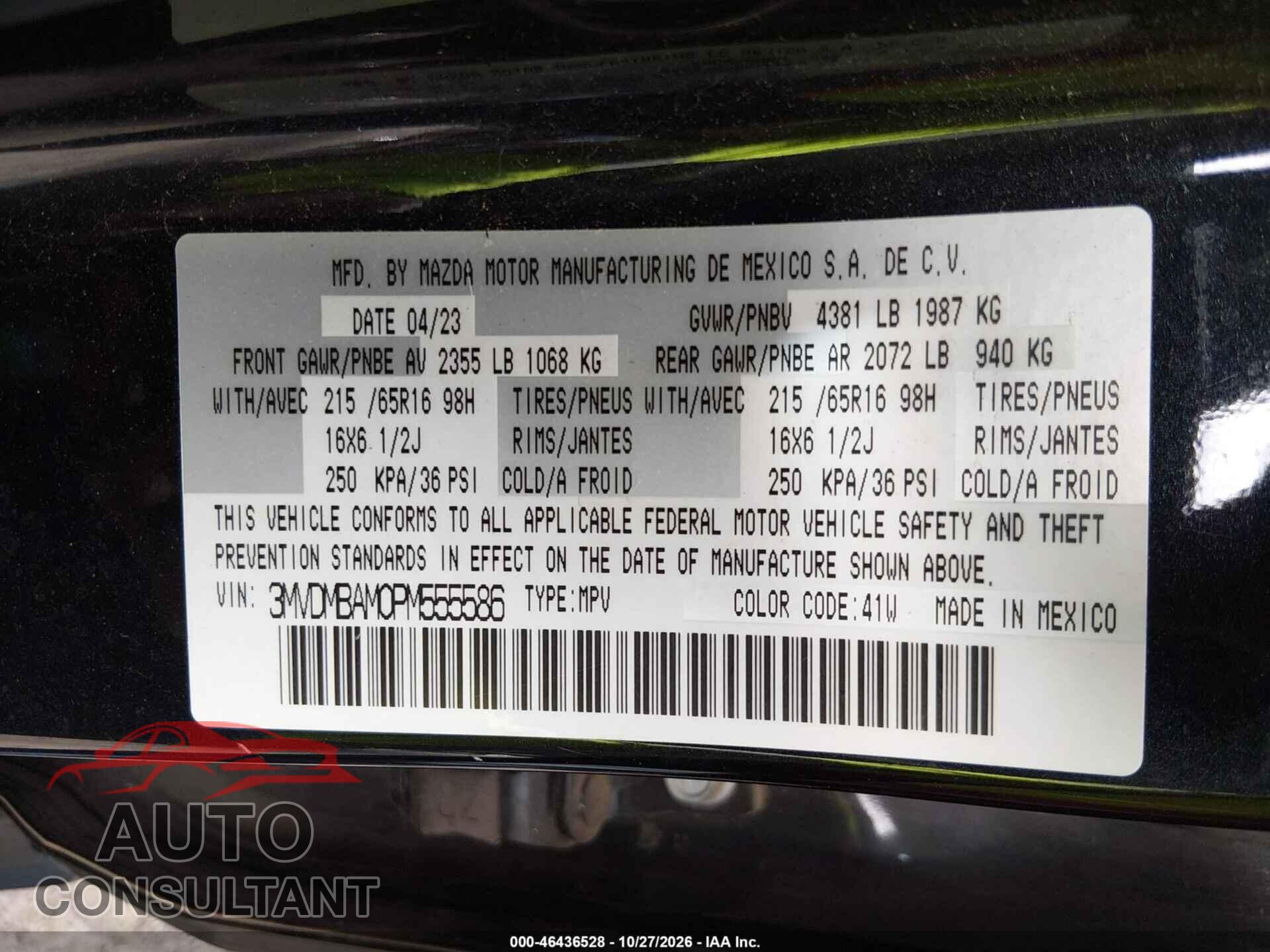 MAZDA CX-30 2023 - 3MVDMBAM0PM555586
