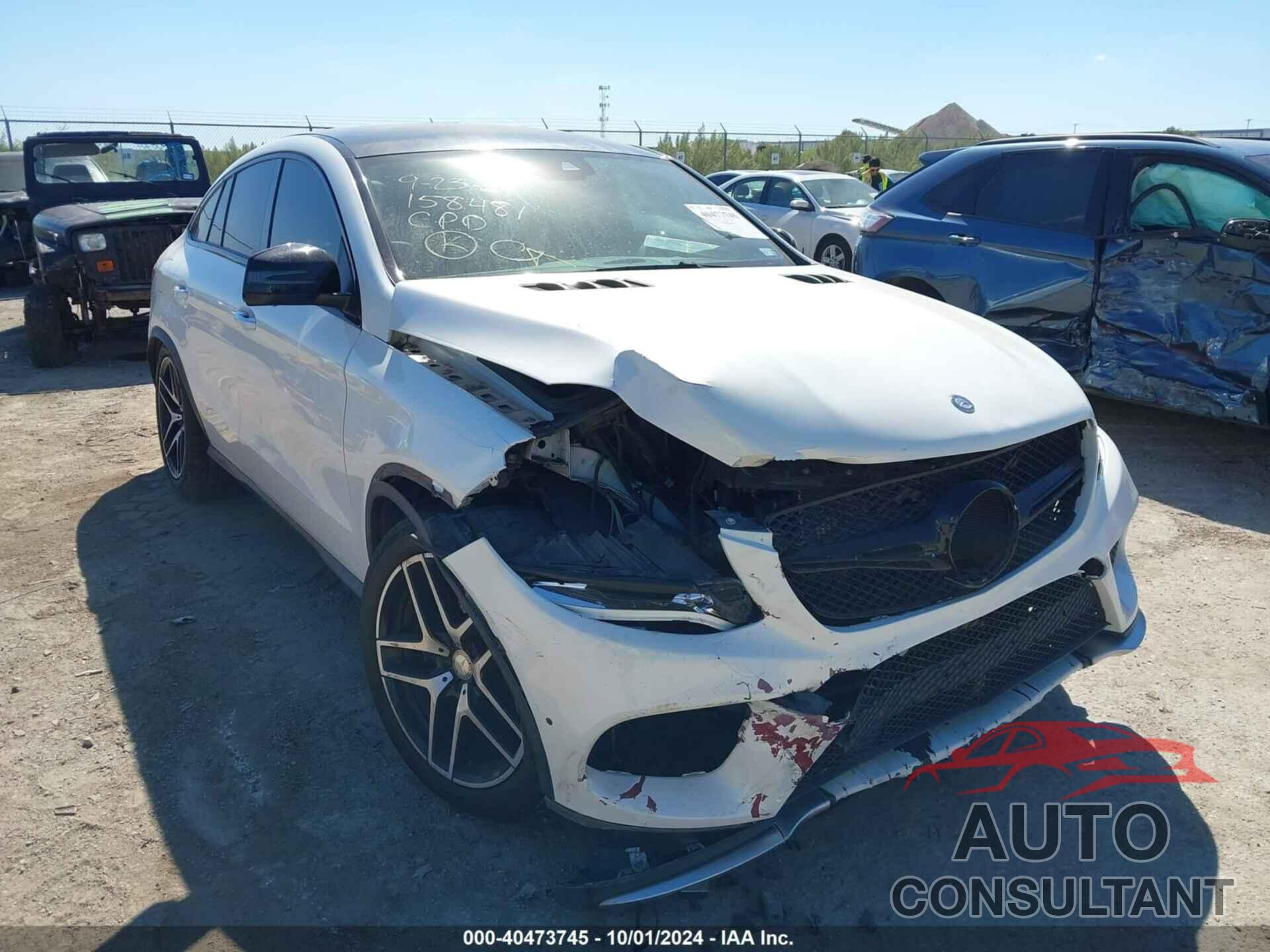 MERCEDES-BENZ GLE 450 AMG COUPE 2016 - 4JGED6EB3GA008536