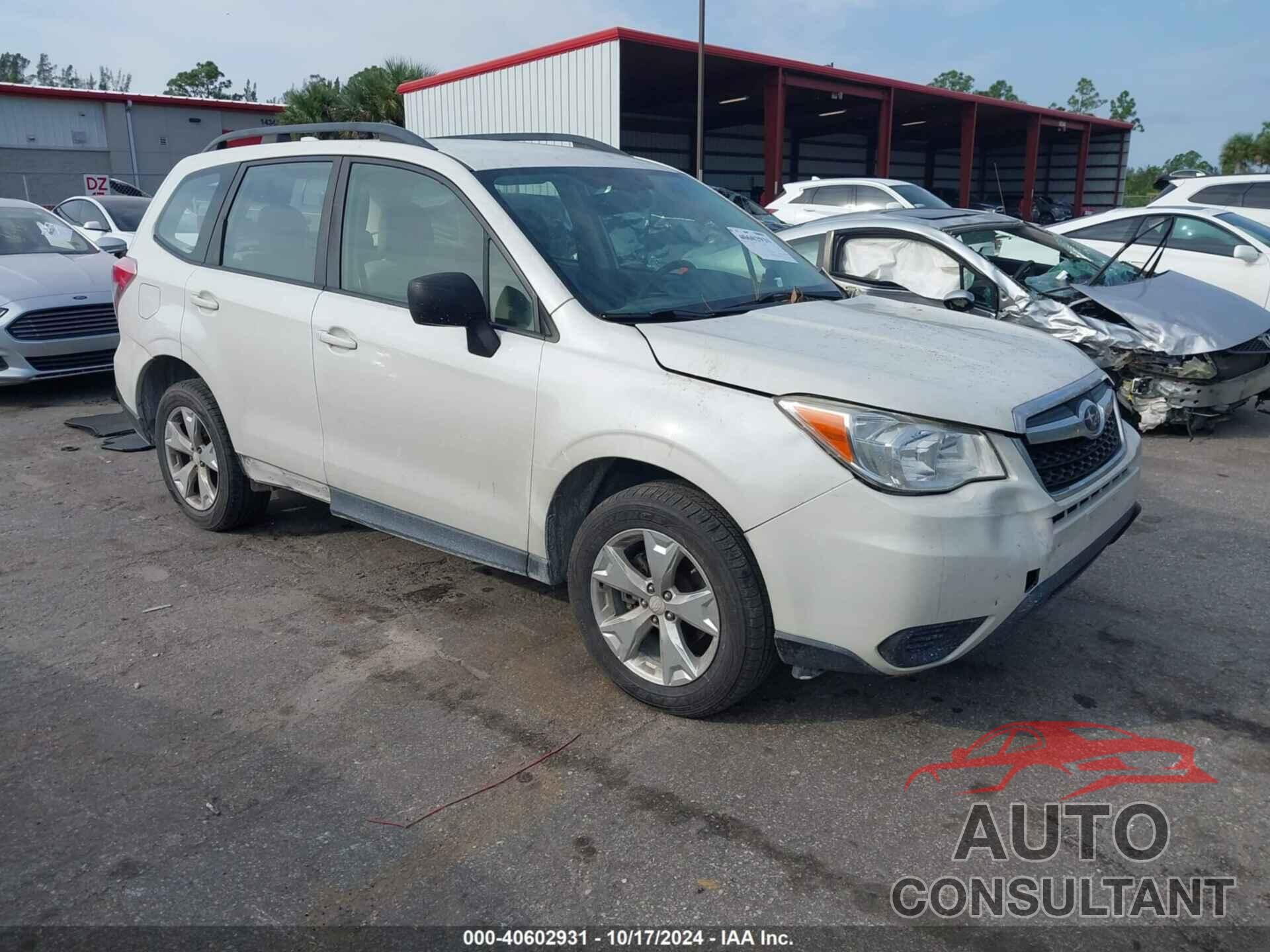 SUBARU FORESTER 2016 - JF2SJABC8GH549333