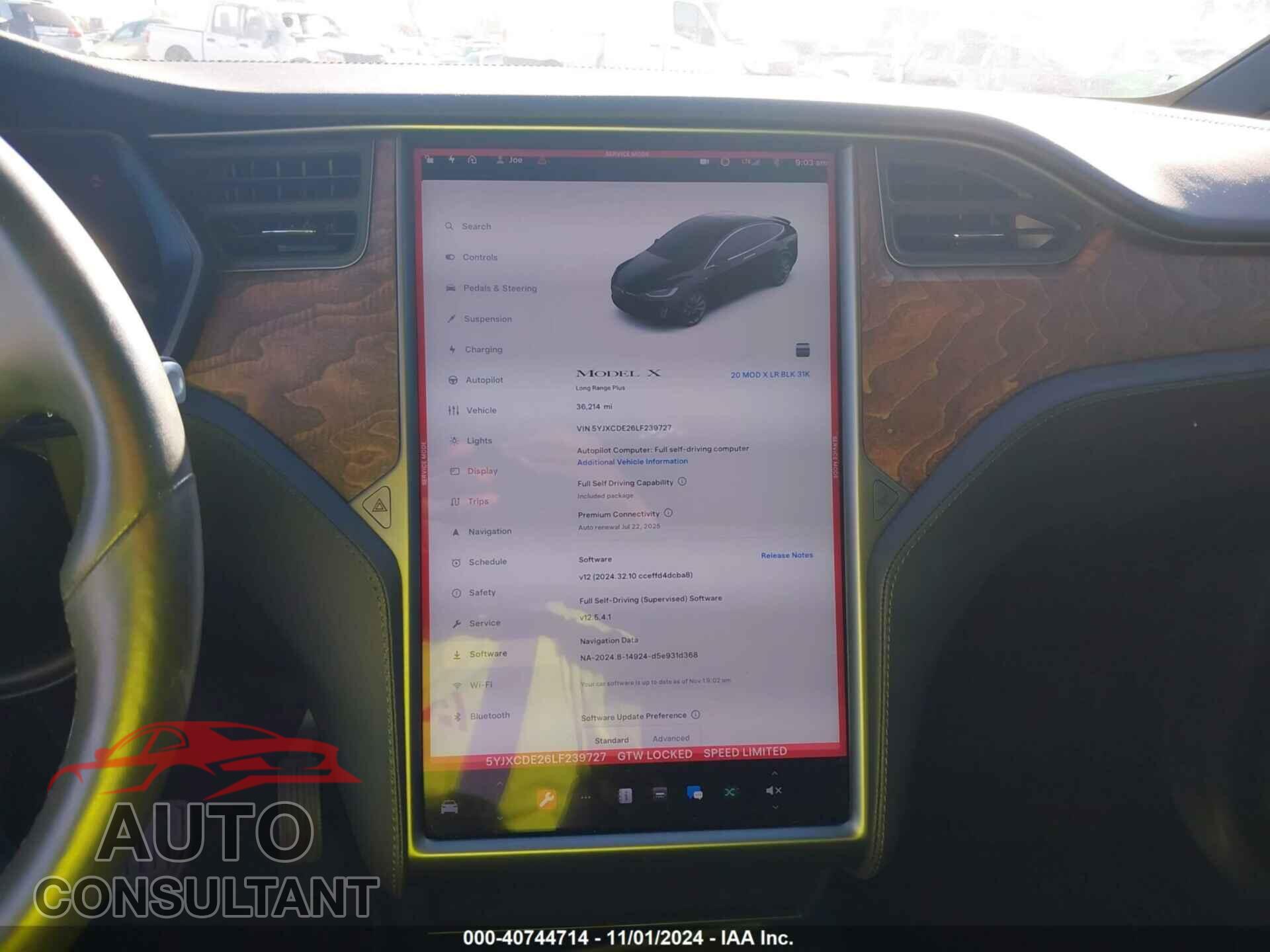 TESLA MODEL X 2020 - 5YJXCDE26LF239727