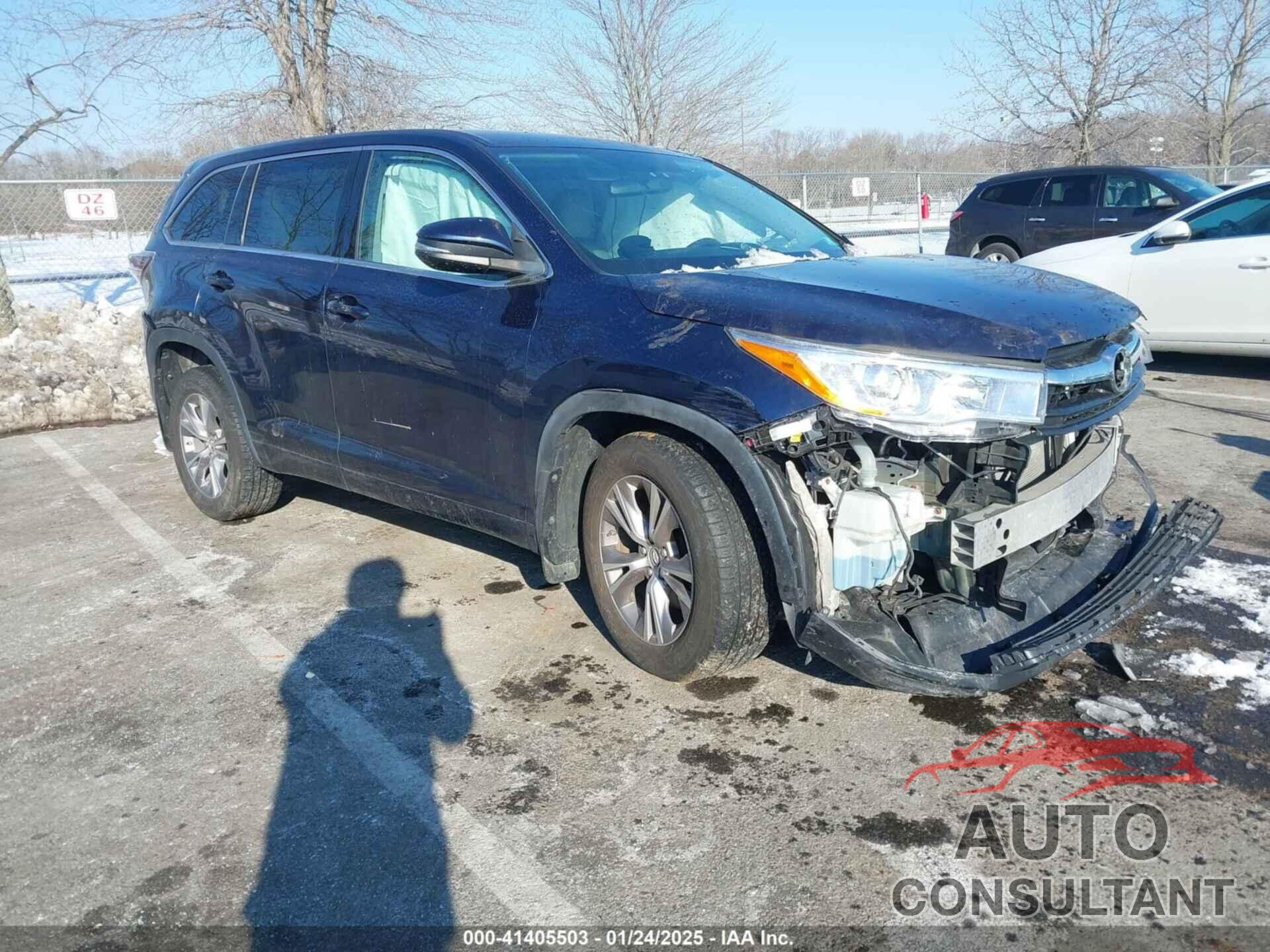 TOYOTA HIGHLANDER 2016 - 5TDBKRFH1GS227984