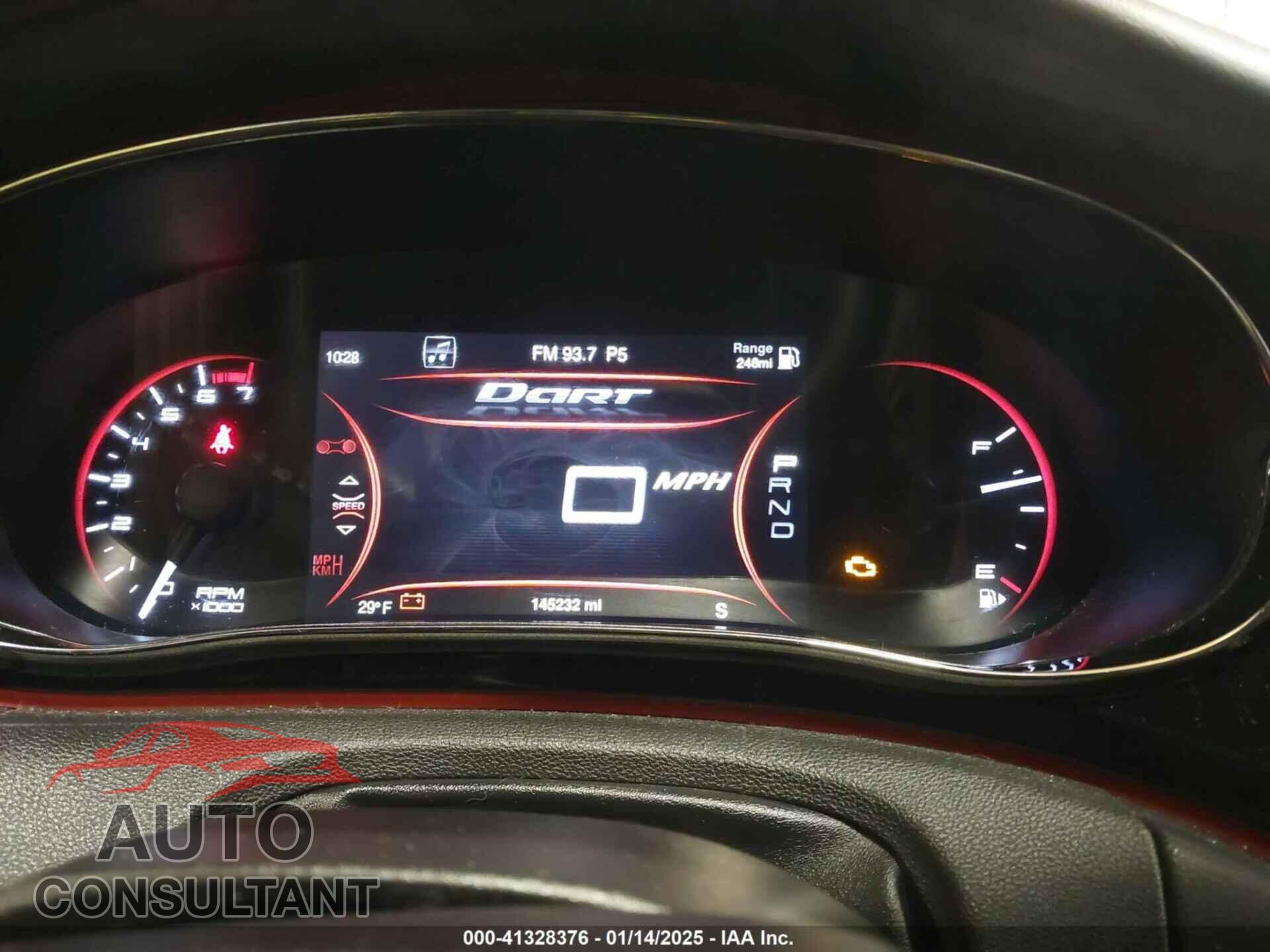 DODGE DART 2015 - 1C3CDFEB9FD307185