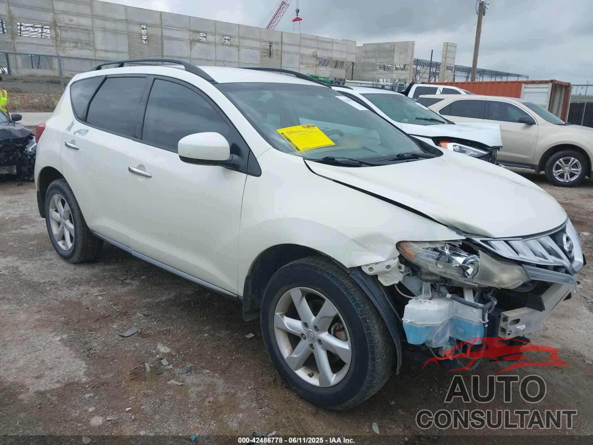 NISSAN MURANO 2009 - JN8AZ18U89W106654