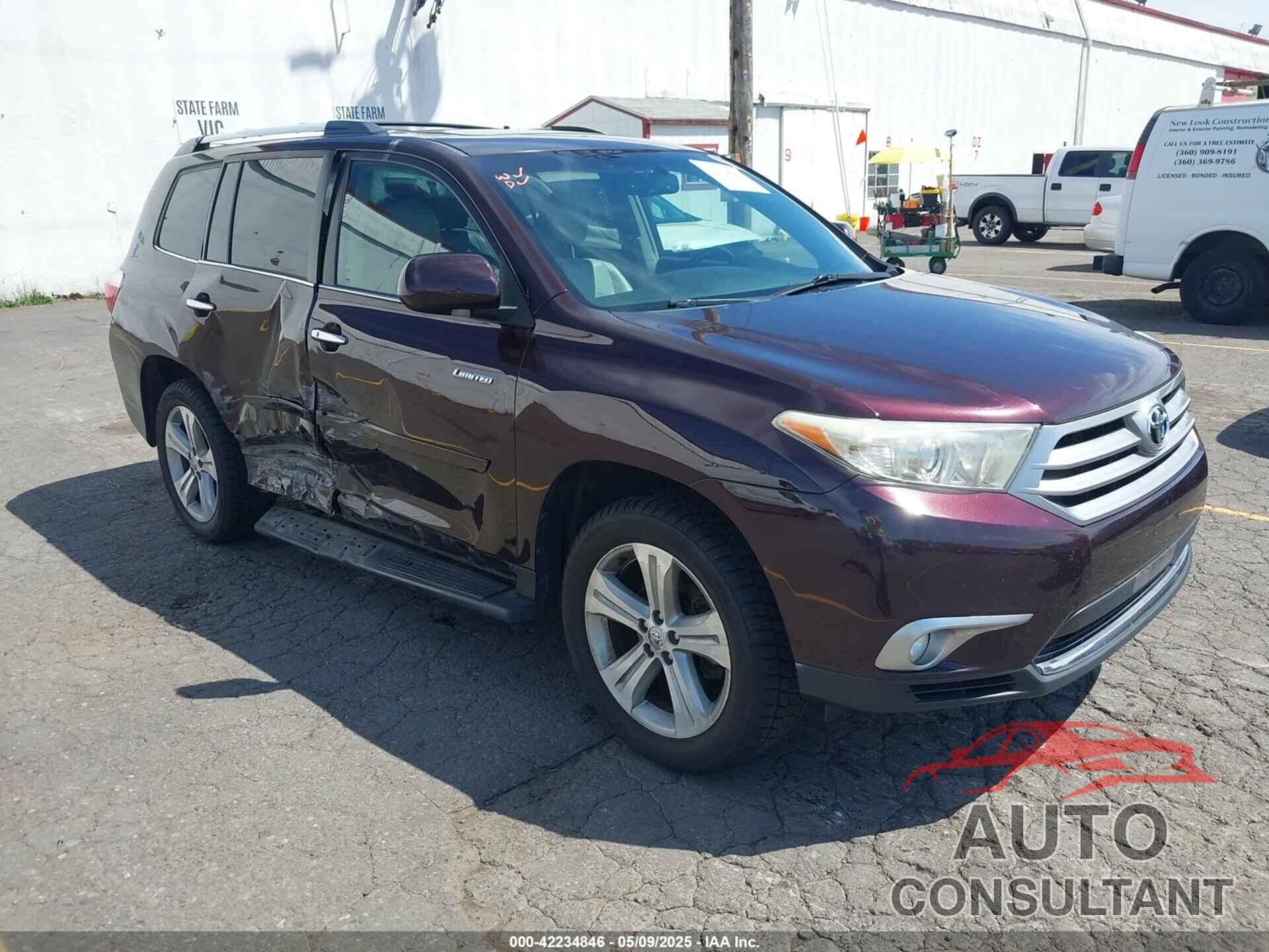 TOYOTA HIGHLANDER 2013 - 5TDDK3EH2DS185263