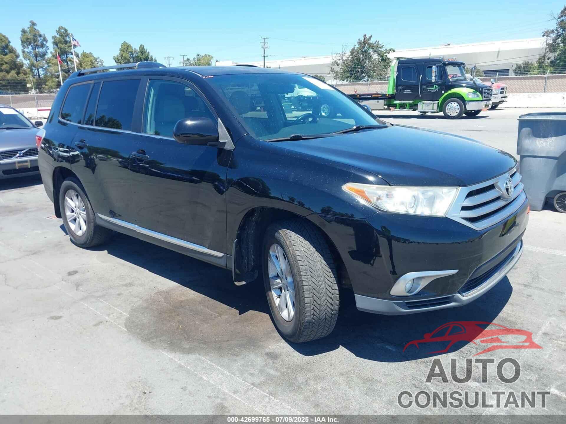 TOYOTA HIGHLANDER 2012 - 5TDZK3EH5CS073108