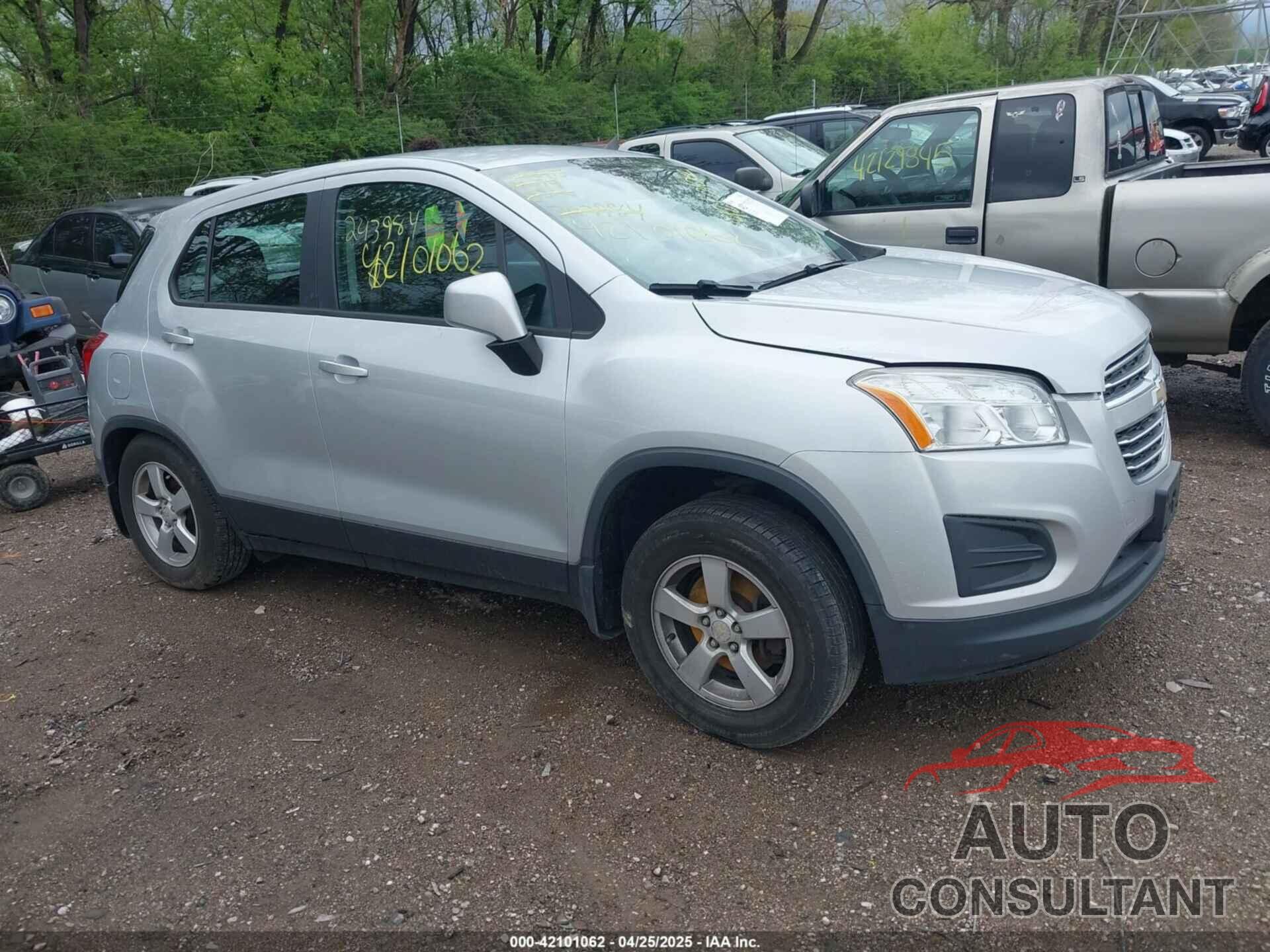 CHEVROLET TRAX 2016 - 3GNCJNSB6GL243984