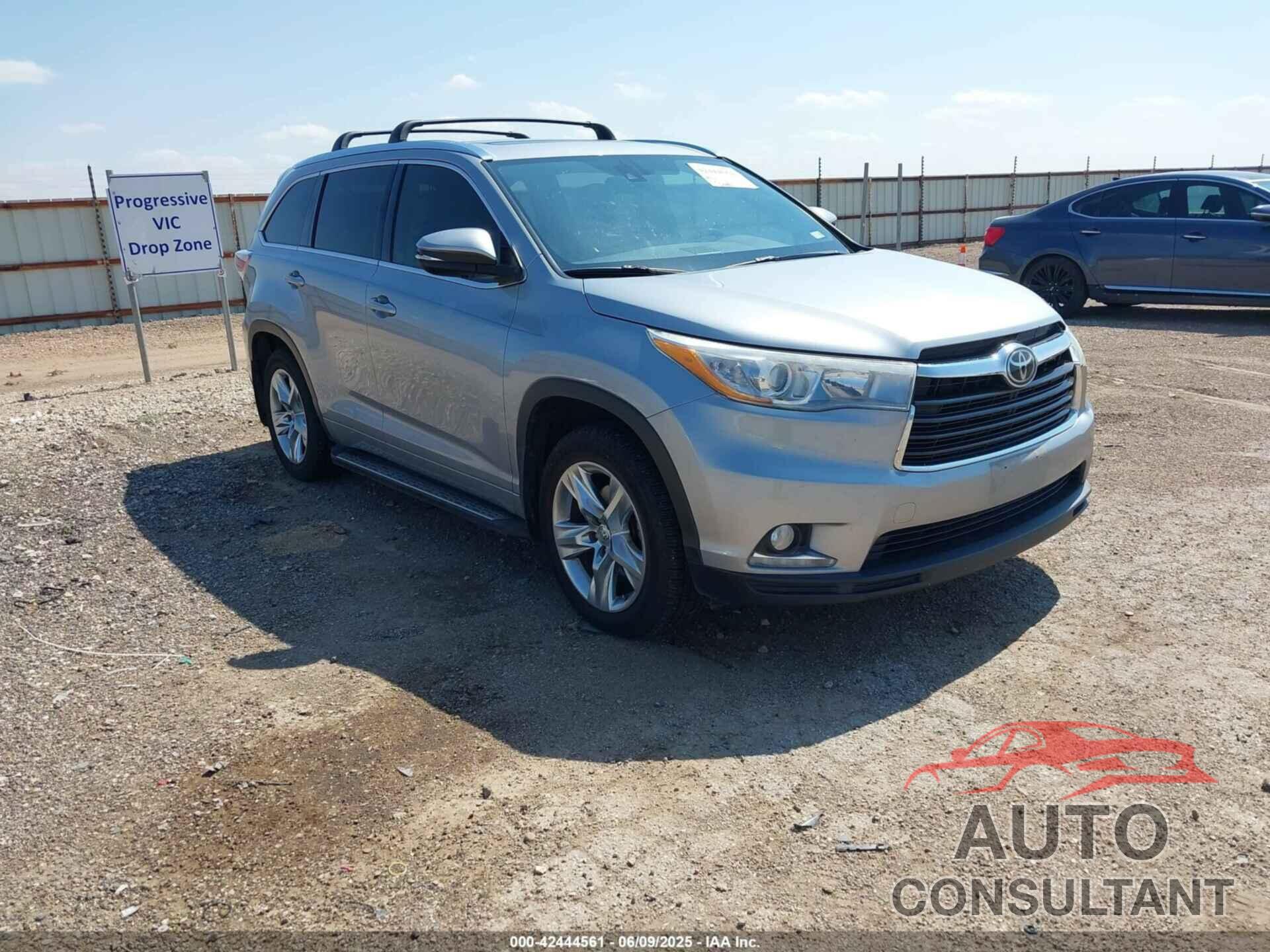 TOYOTA HIGHLANDER 2015 - 5TDDKRFHXFS143654