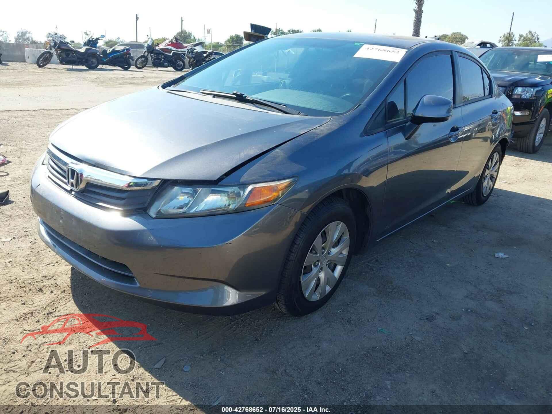 HONDA CIVIC 2012 - 19XFB2F58CE326191