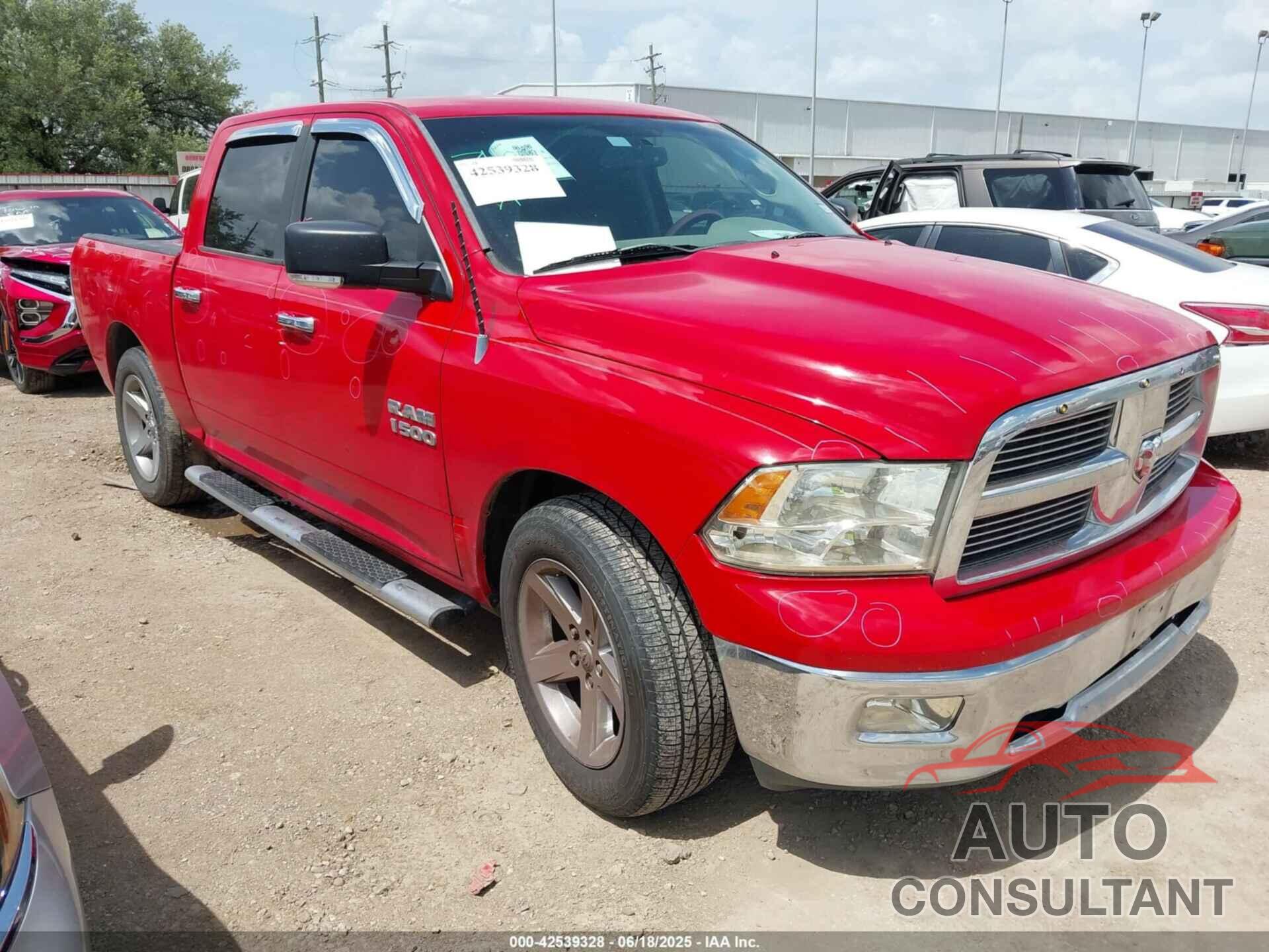 DODGE RAM 1500 2010 - 1D7RB1CT2AS121590