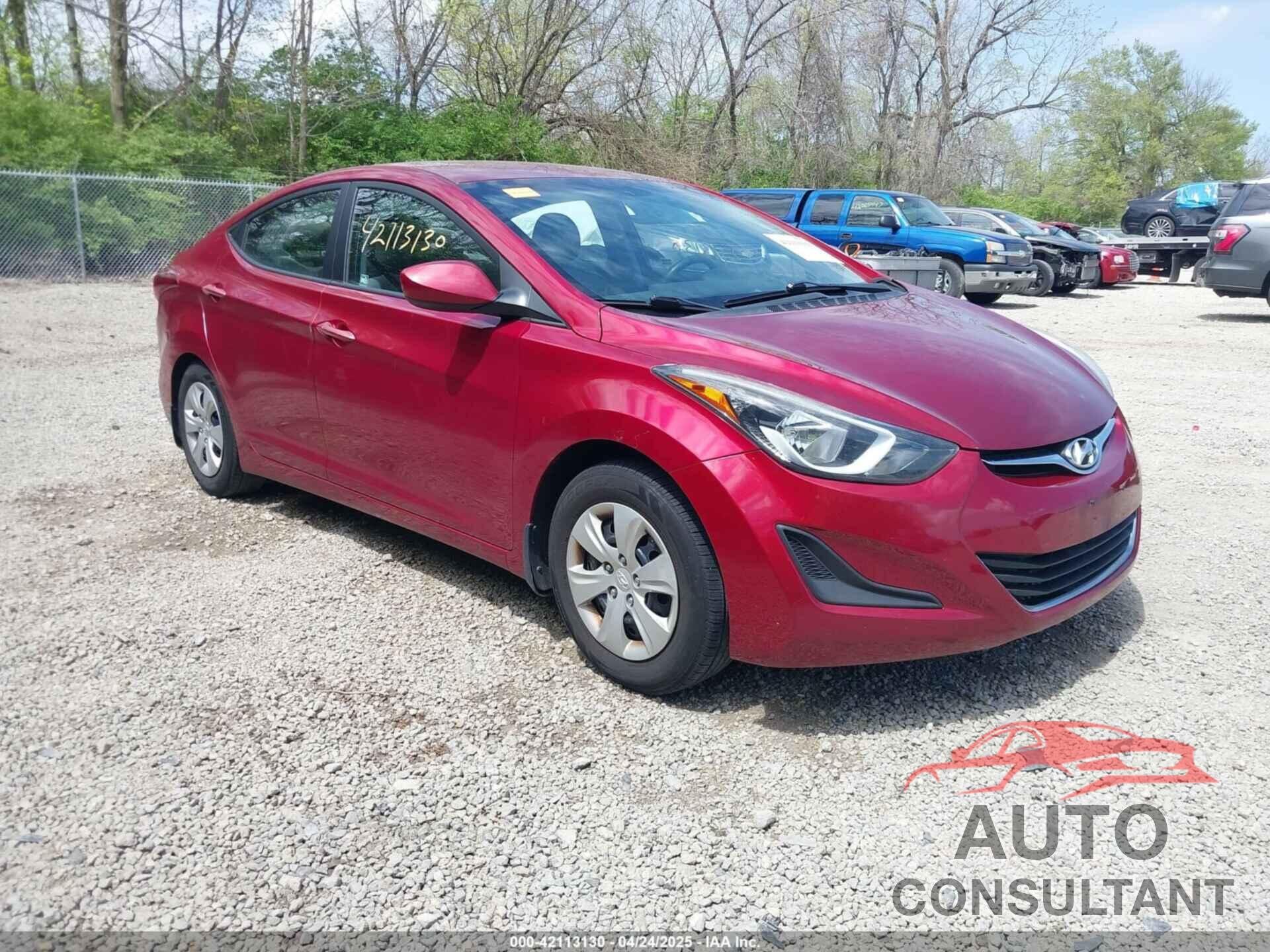 HYUNDAI ELANTRA 2016 - 5NPDH4AE9GH720308