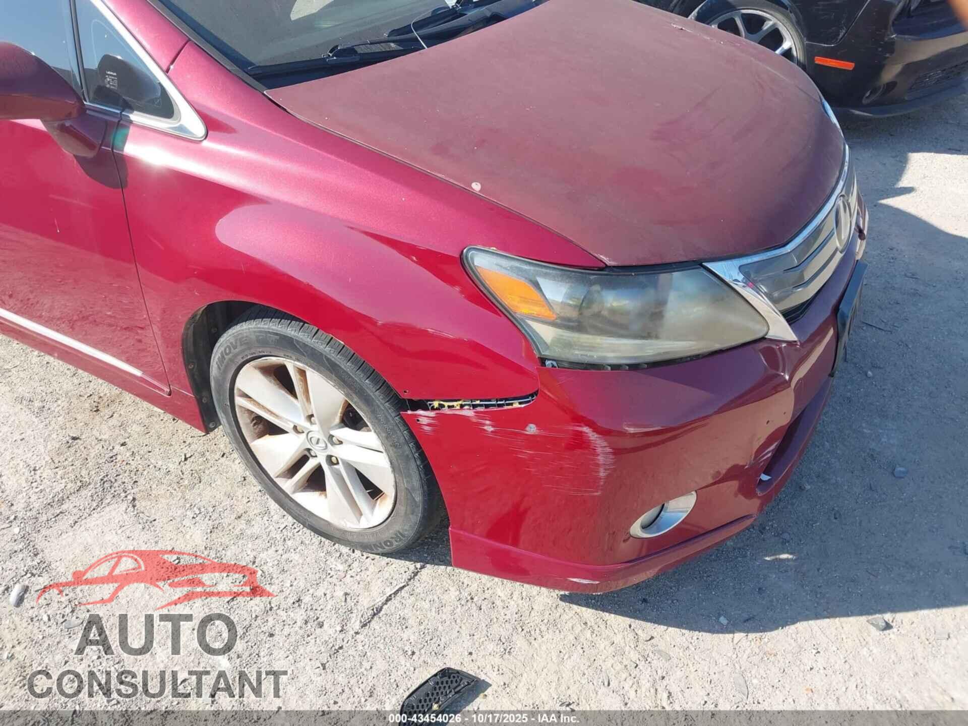 LEXUS HS 250H 2011 - JTHBB1BA1B2046022