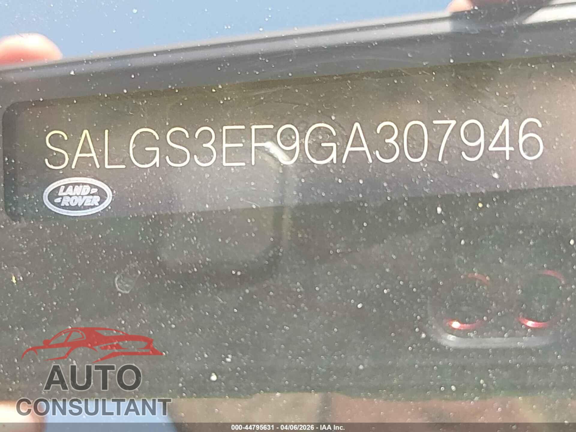 LAND ROVER RANGE ROVER 2016 - SALGS3EF9GA307946
